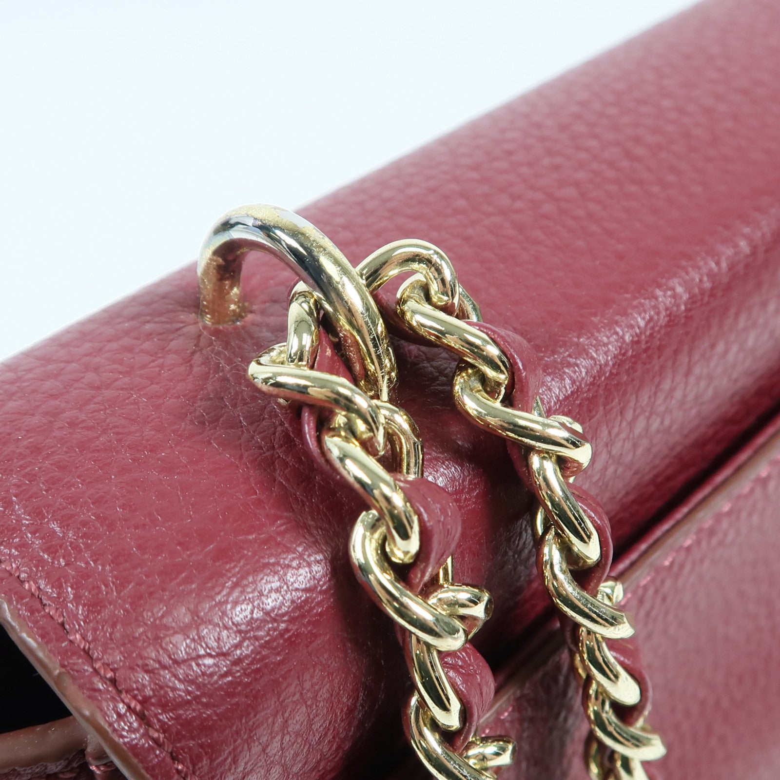 Tory Burch 牛皮皮革Shoulder Bag金扣鏈帶肩背袋