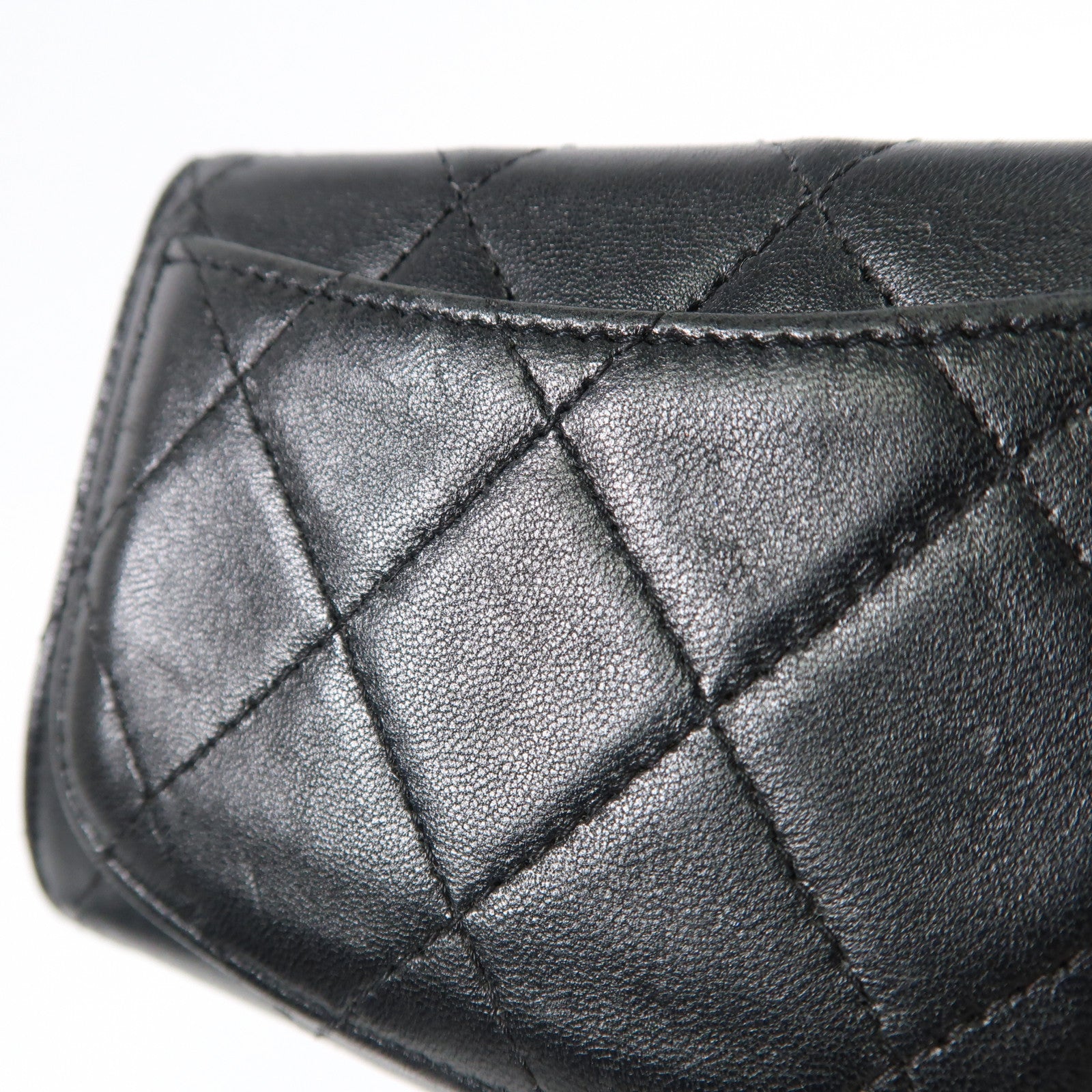 CHANEL 羊皮皮革Card case銀扣卡片套
