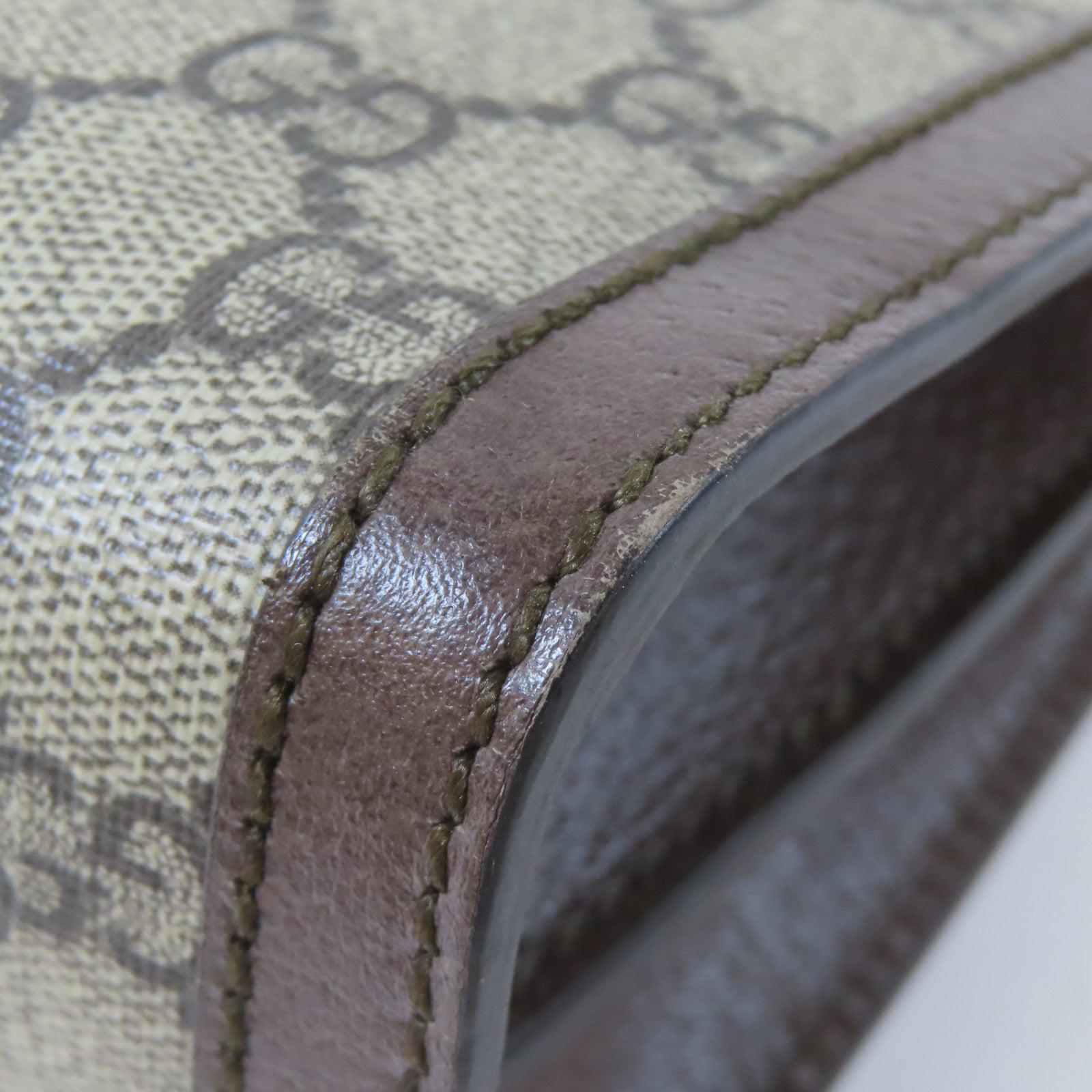 GUCCI 塗層帆布Ophidia金扣鏈帶肩背袋啡色