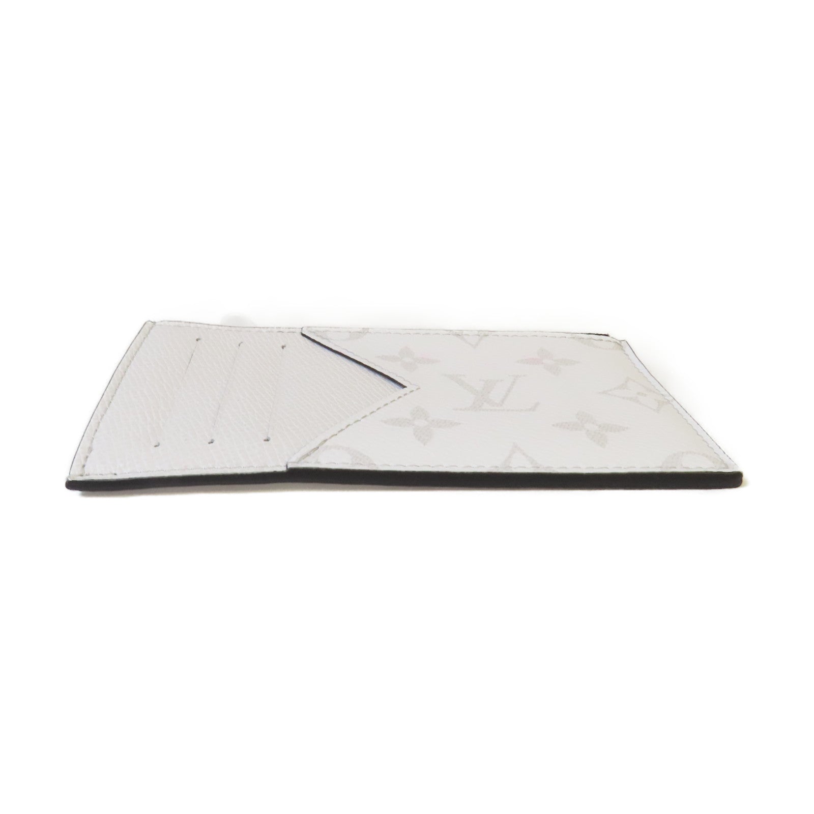 LOUIS VUITTON Taigarama Coin Card Holder銀扣卡片套白色