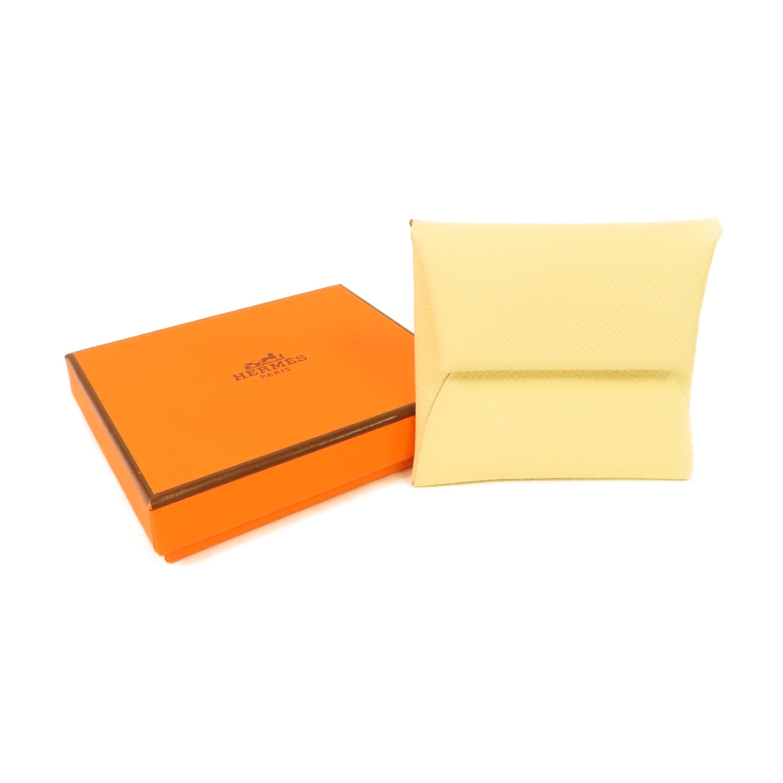 HERMES 【激減優惠】Epsom皮革Bastia Coins Case銀扣錢包Nata奶茶色