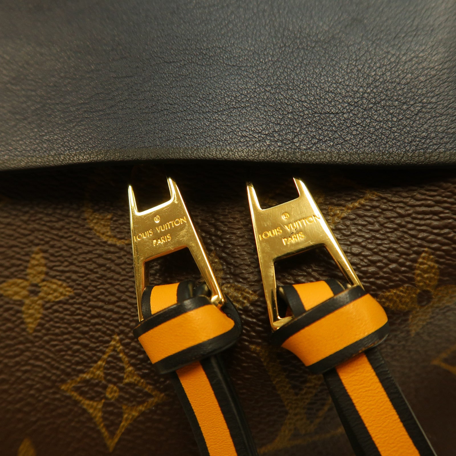 LOUIS VUITTON Monogram Tuileries Besace金扣手挽肩背兩用袋啡色/黑色