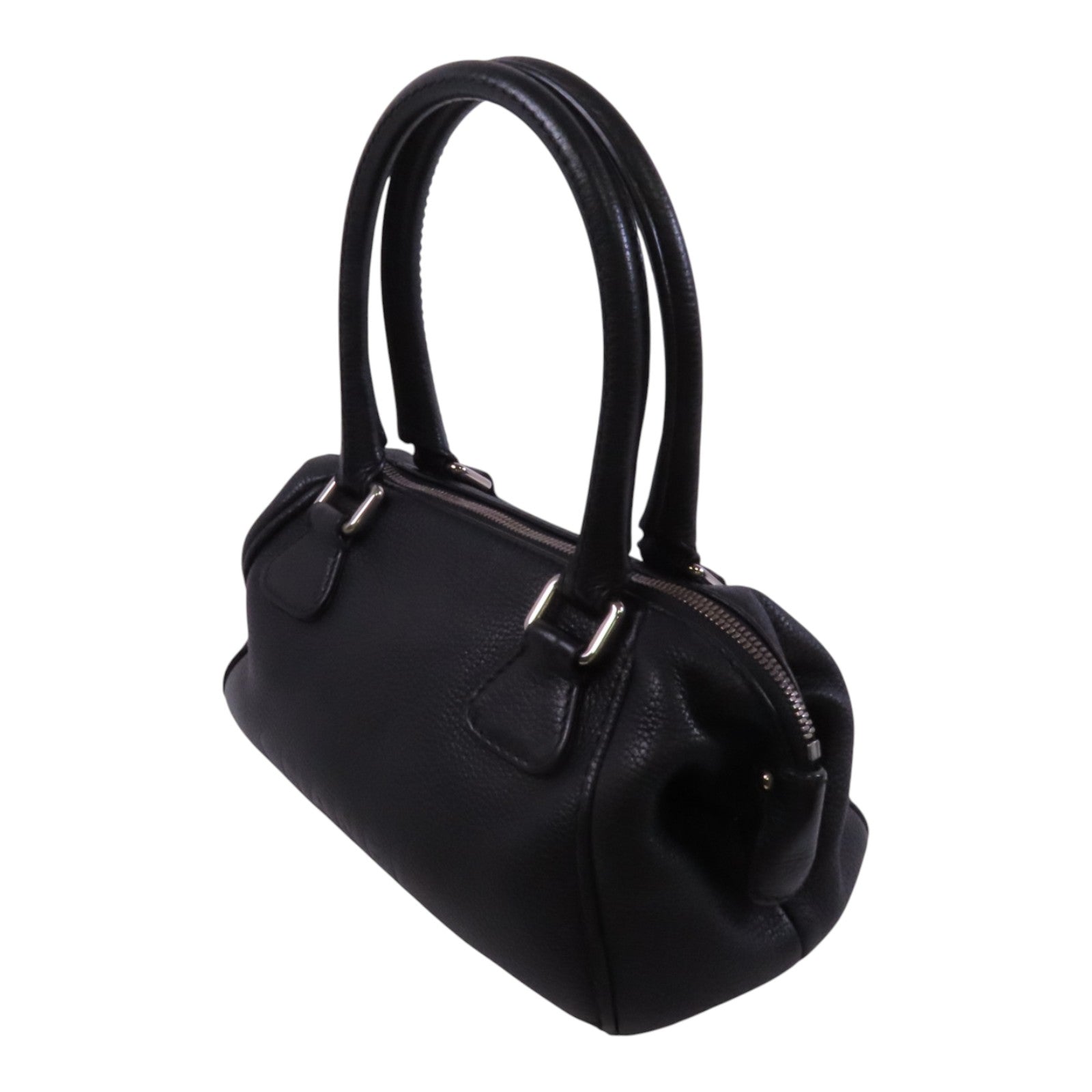 CHANEL 牛皮皮革Hand Bag銀扣手挽袋