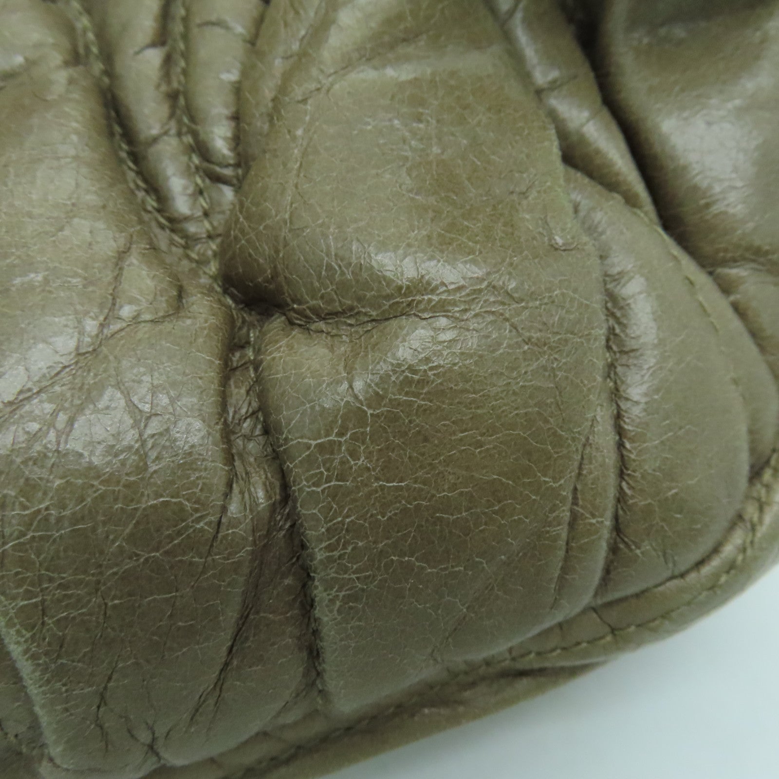 Miu Miu 牛皮皮革2way Shoulder Bag金扣手挽肩背两用袋啡色