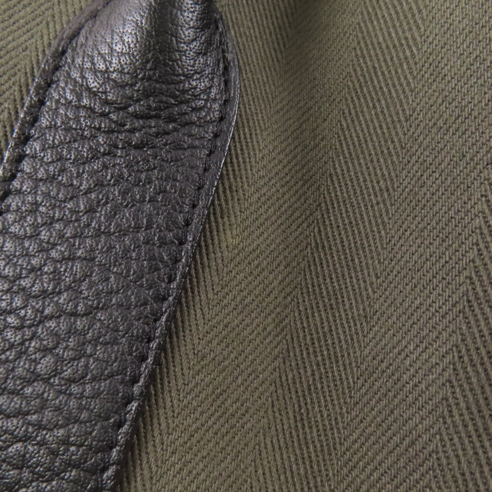 HERMES 帆布Garden Party PM手挽袋Green