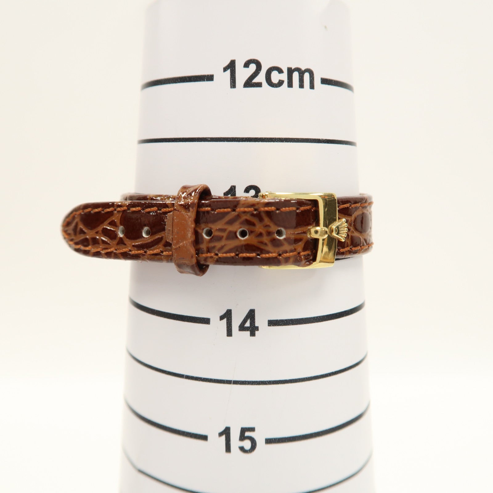 ROLEX 18K黃金/皮革Orchid手錶手動機芯金色