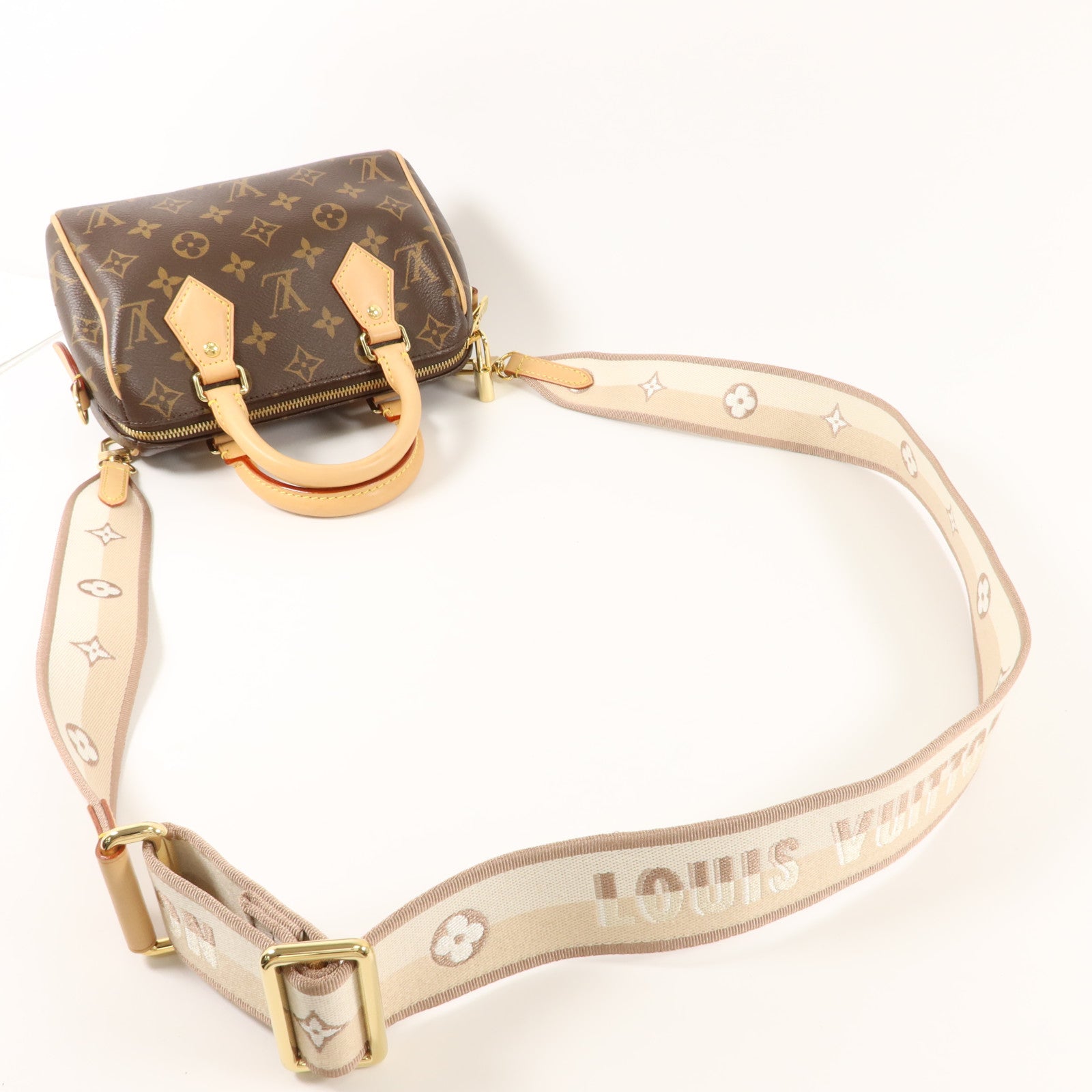 LOUIS VUITTON Monogram Speedy Bandouliere 20金扣手挽肩背兩用袋