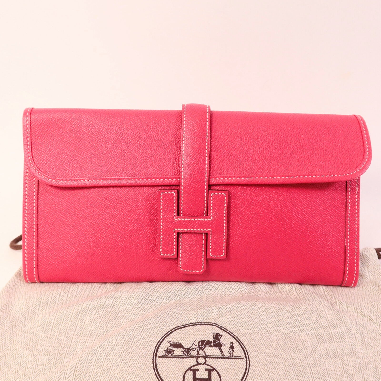 HERMES Epsom皮革Jije PM手拿包