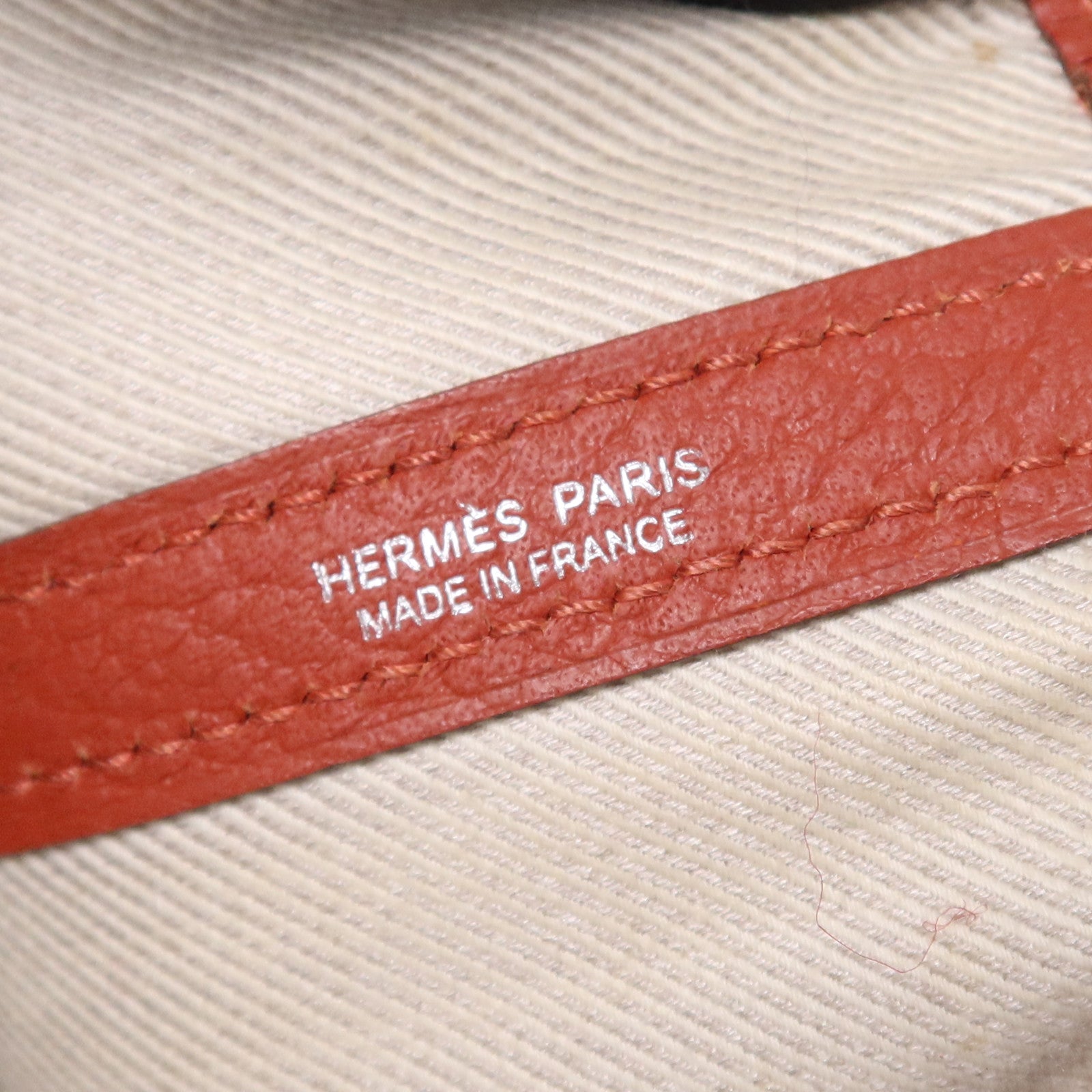 HERMES Negonda皮革Garden Party PM銀扣手挽袋sanguine