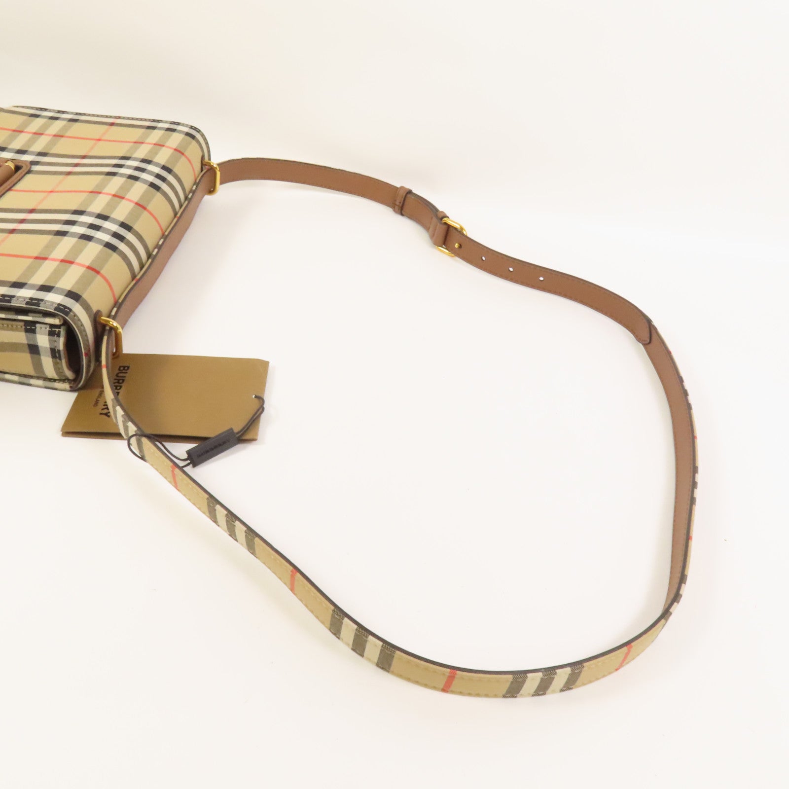 BURBERRY 牛皮皮革/帆布Shoulder Bag手挽肩背兩用袋
