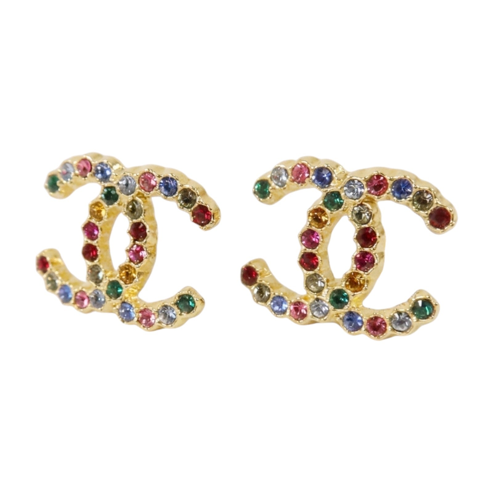 CHANEL 金屬CC Earrings金扣耳環