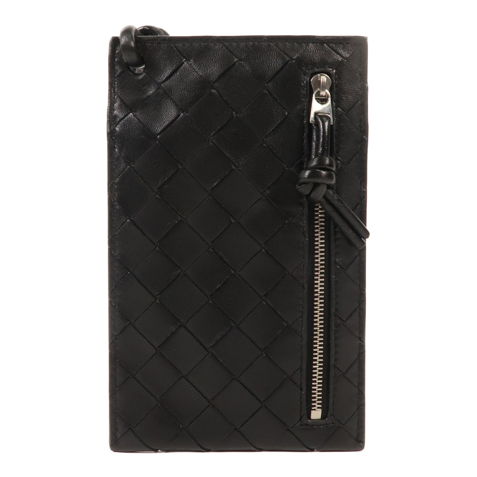 BOTTEGA VENETA 牛皮皮革Phone Pouch銀扣肩背袋