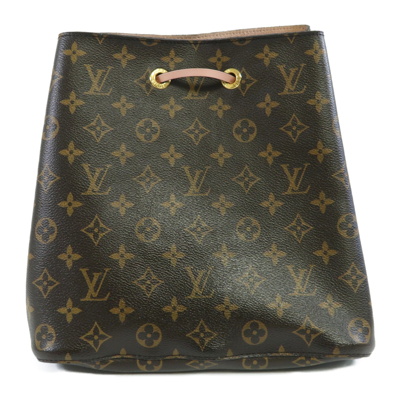 LOUIS VUITTON 【激減優惠】Monogram NeoNoe MM金扣肩背袋啡色/粉紅色