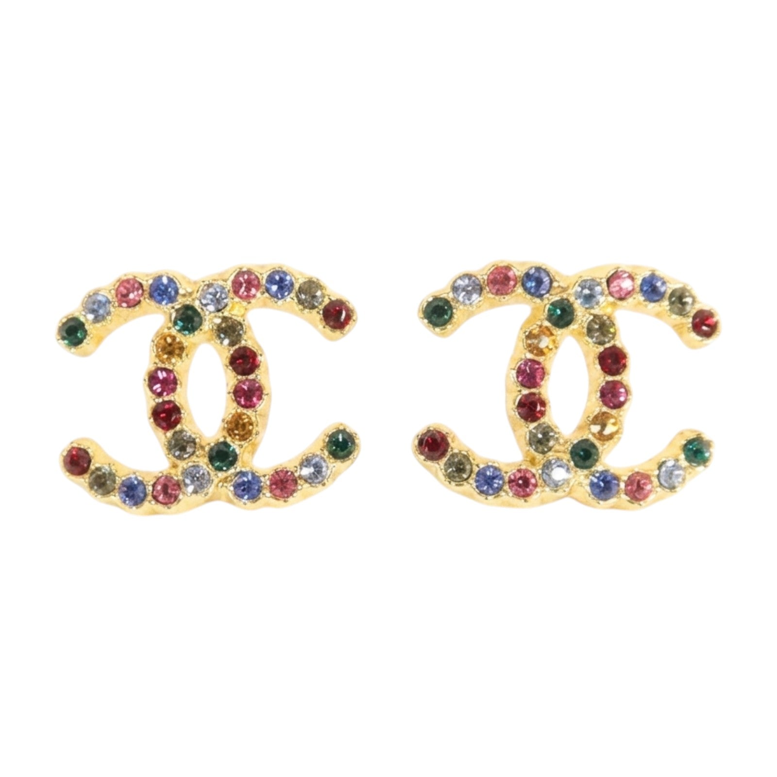 CHANEL 金屬CC Earrings金扣耳環