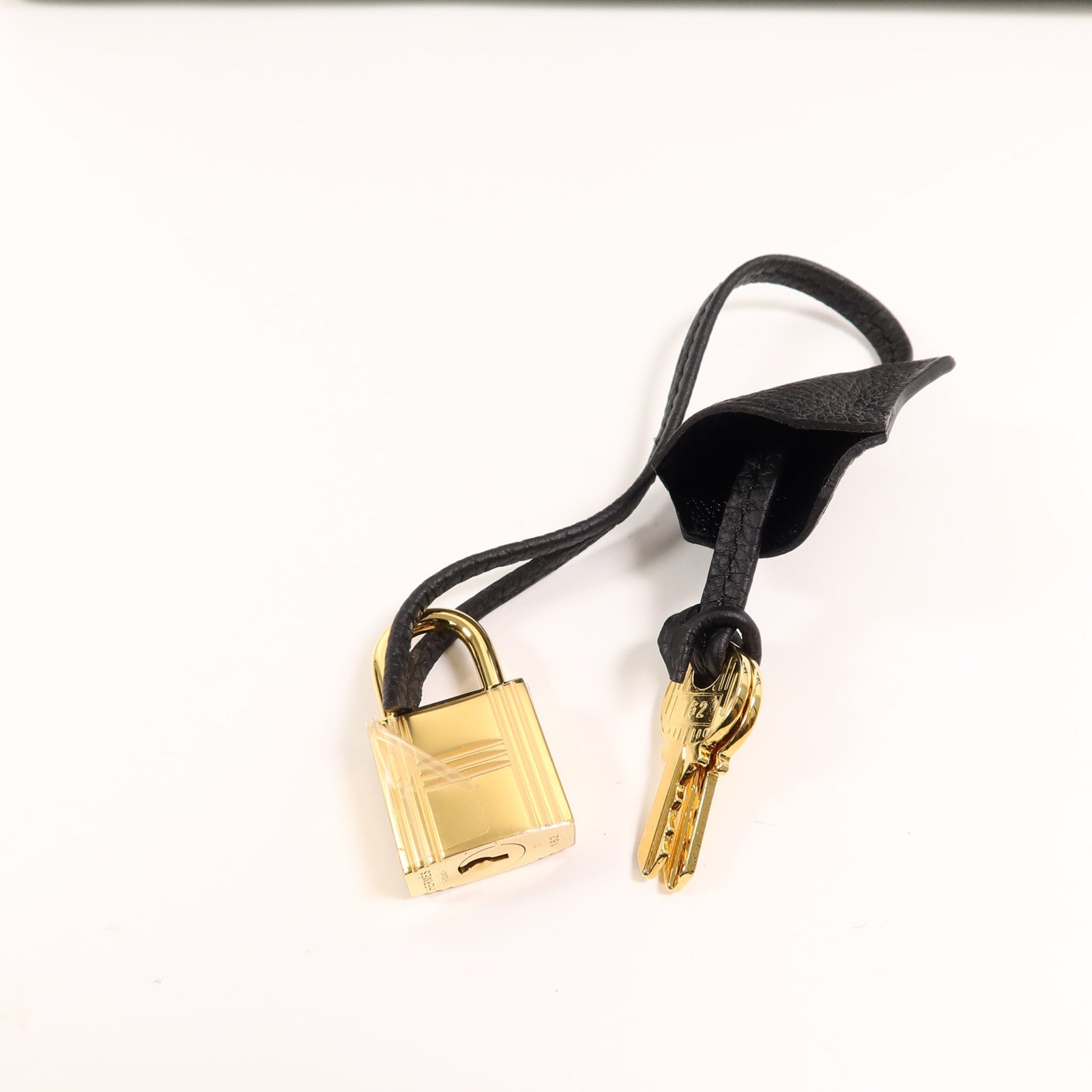 HERMES Togo/Croco皮革Kelly 32手挽肩背兩用袋Noir