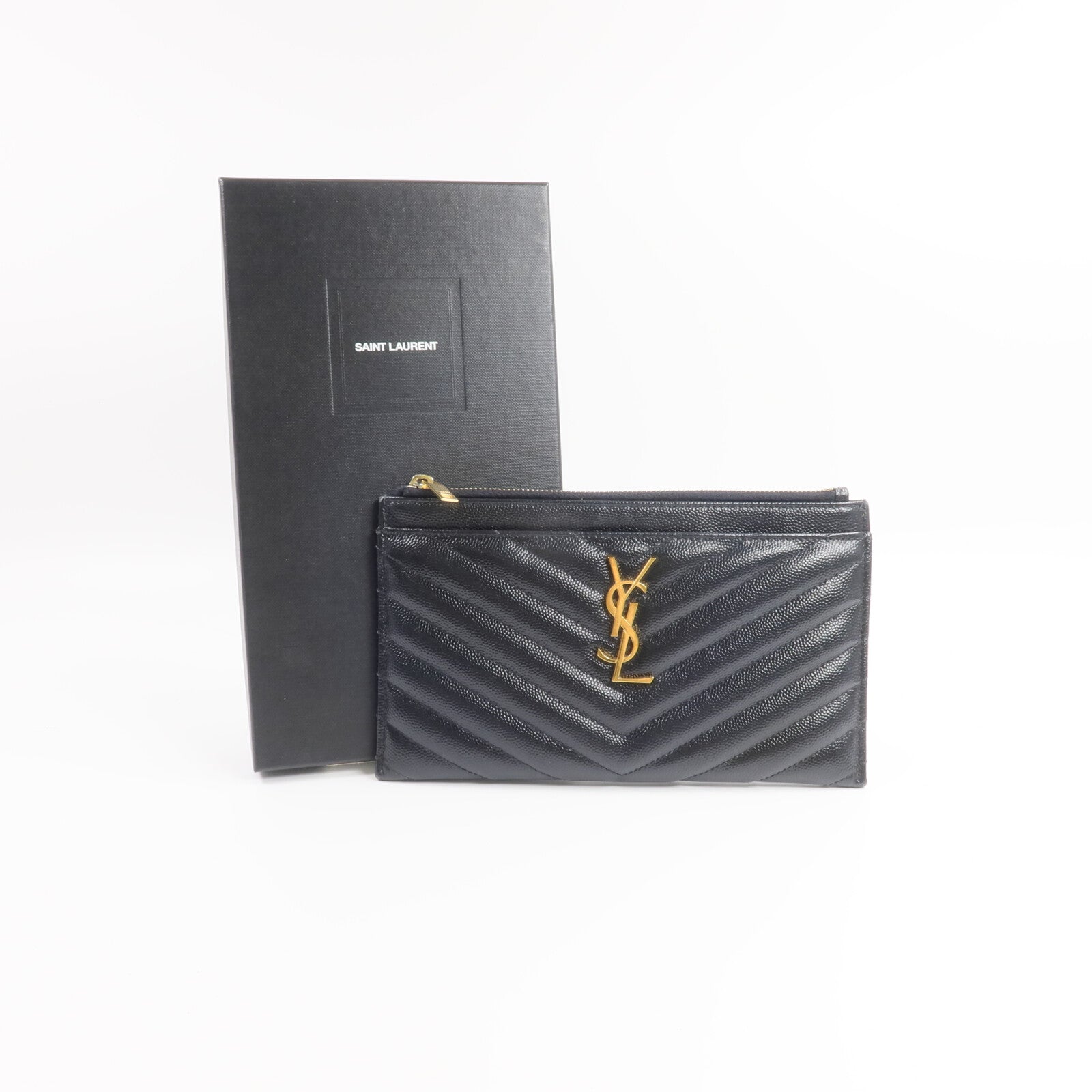 SAINT LAURENT 牛皮皮革Pouch手拿包