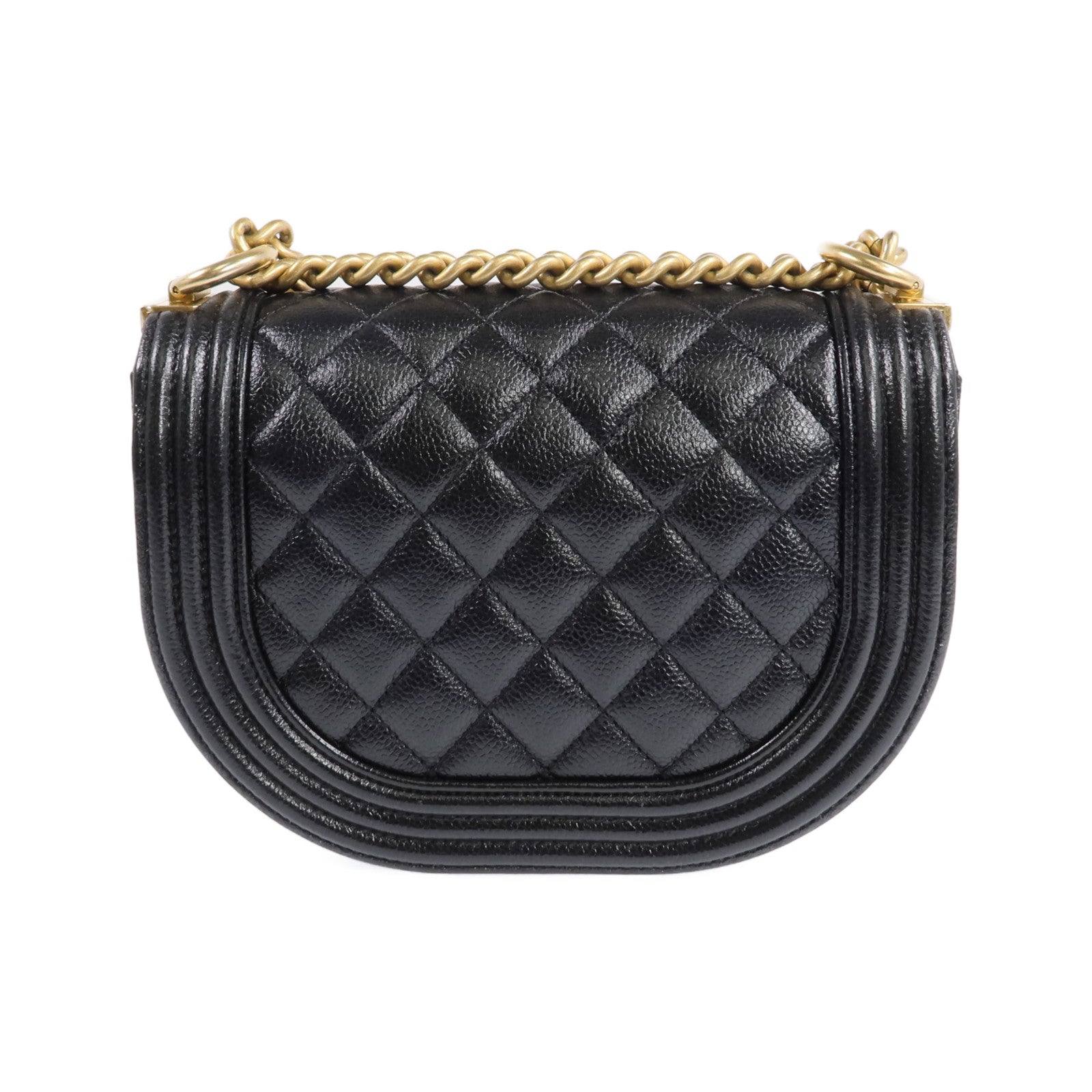 CHANEL 牛皮皮革Boy Chanel金扣鏈帶肩背袋
