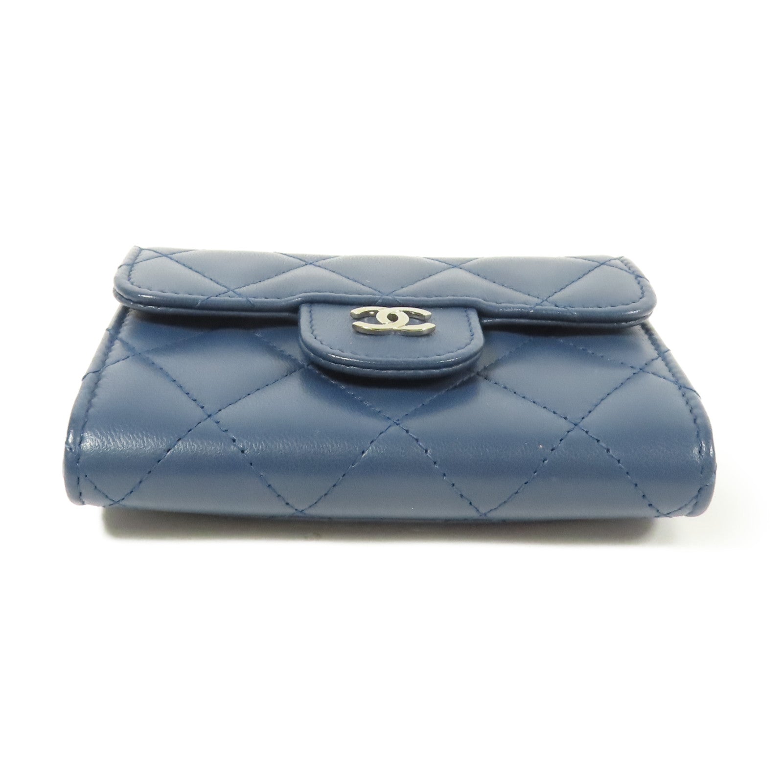 CHANEL 羊皮皮革Card Case銀扣卡片套