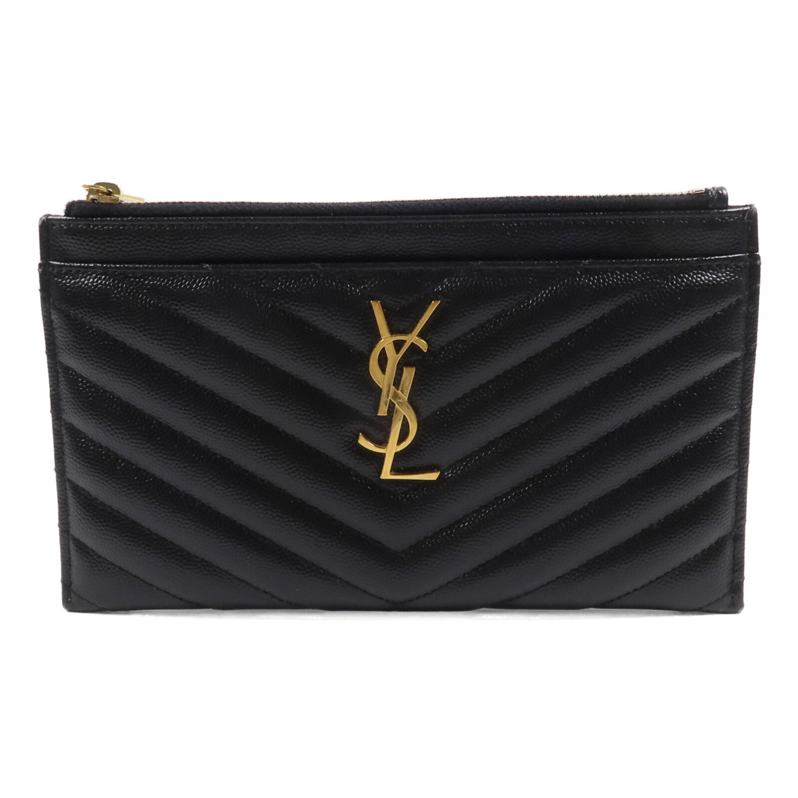 SAINT LAURENT 牛皮皮革Pouch手拿包