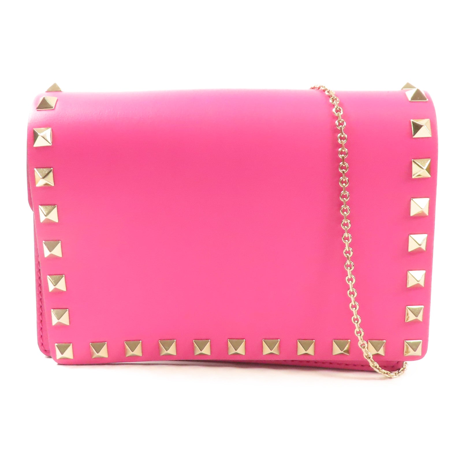 Valentino 牛皮皮革Rockstud鏈帶肩背袋