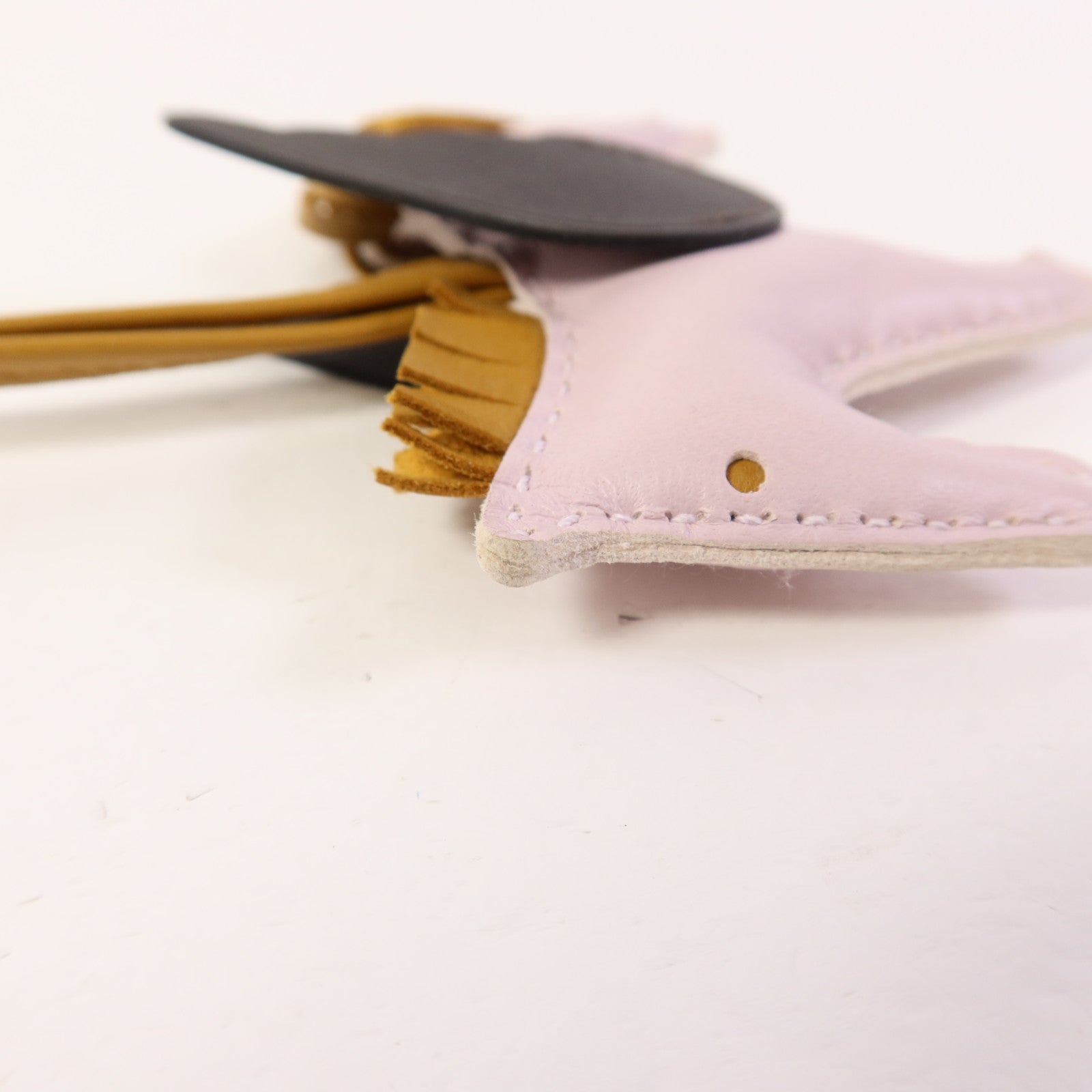 HERMES Milo皮革Rodeo Pegase PM掛飾Mauve Pale