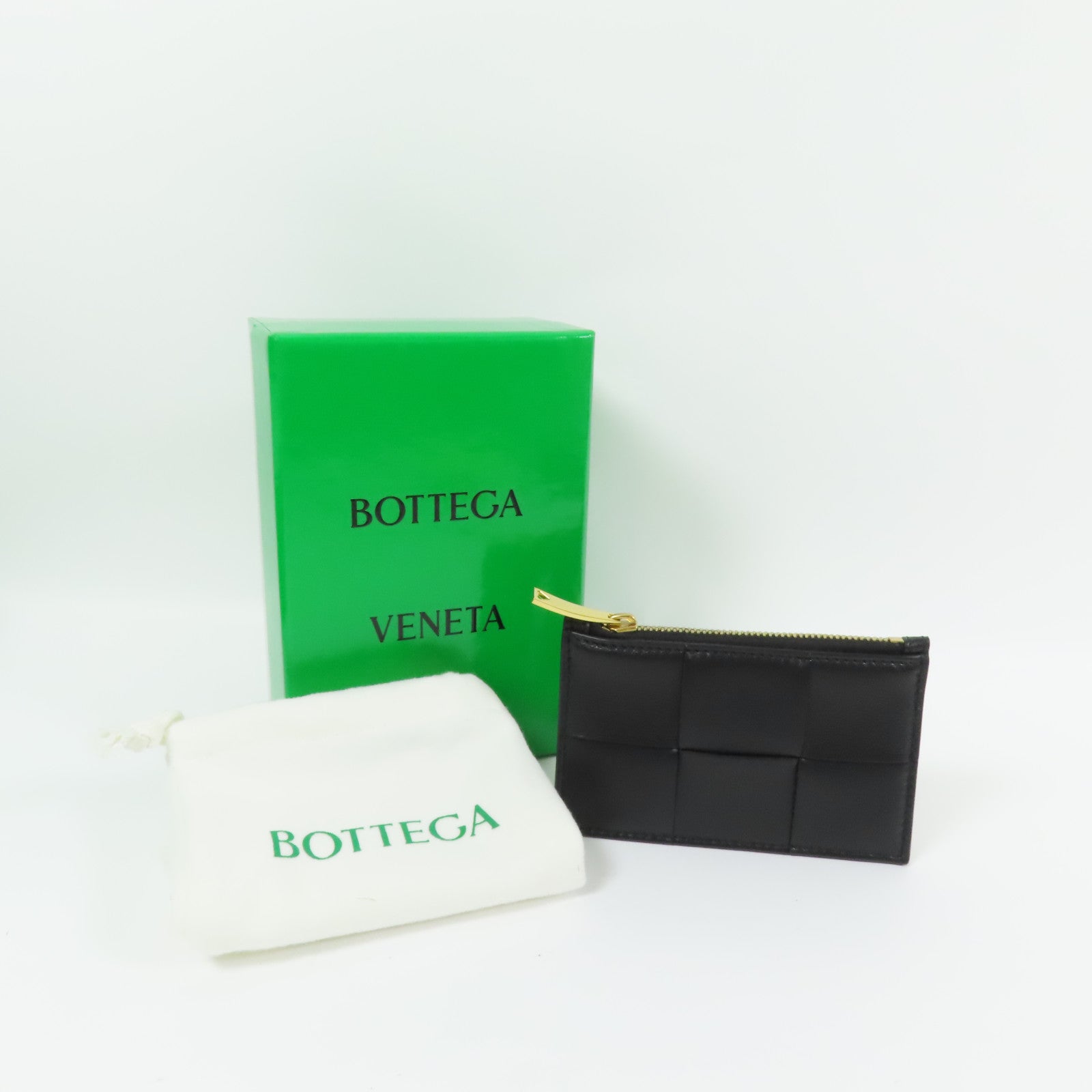 BOTTEGA VENETA 【激減優惠】羊皮皮革Cassette Zipped Card Case金扣卡片套