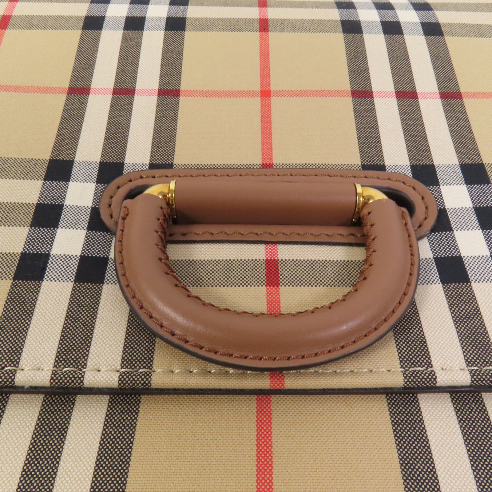 BURBERRY 牛皮皮革/帆布Shoulder Bag手挽肩背兩用袋