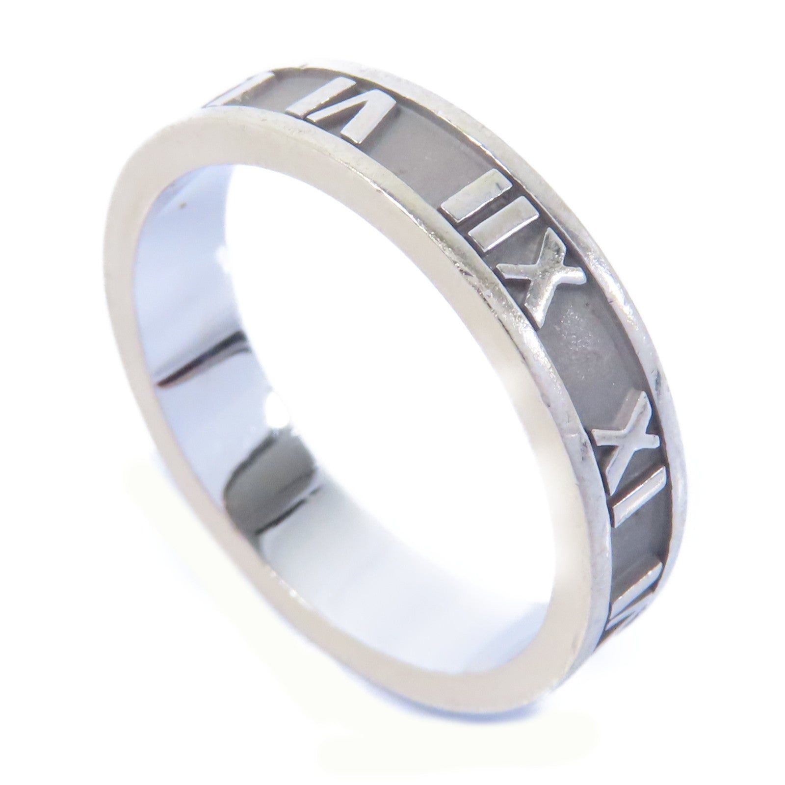 TIFFANY＆CO 【激減優惠】18K白金Atlas Ring戒指US#6.25