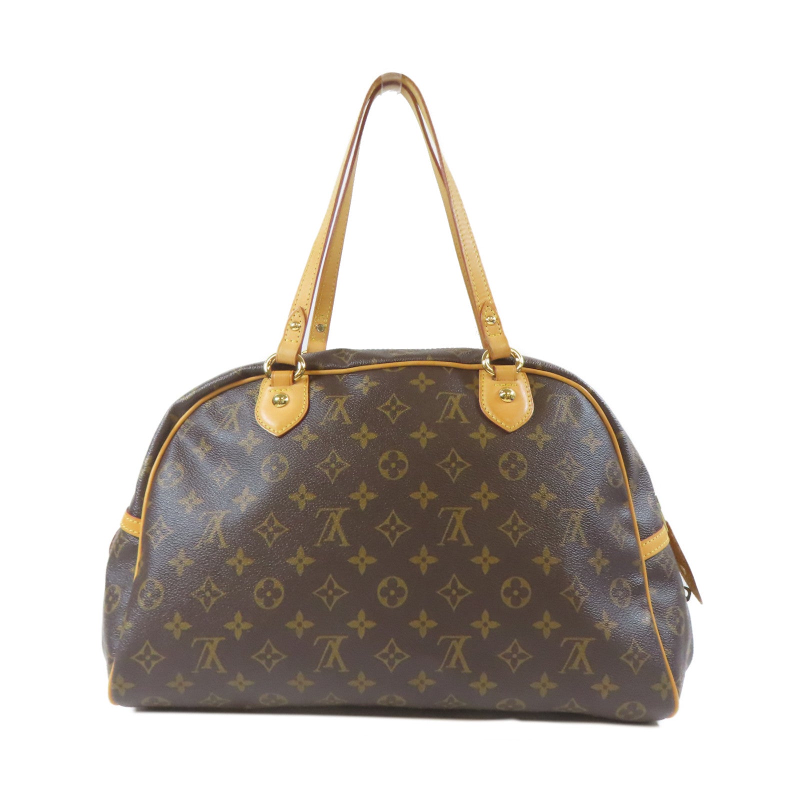 LOUIS VUITTON Monogram Montorgueil GM金扣肩背袋啡色