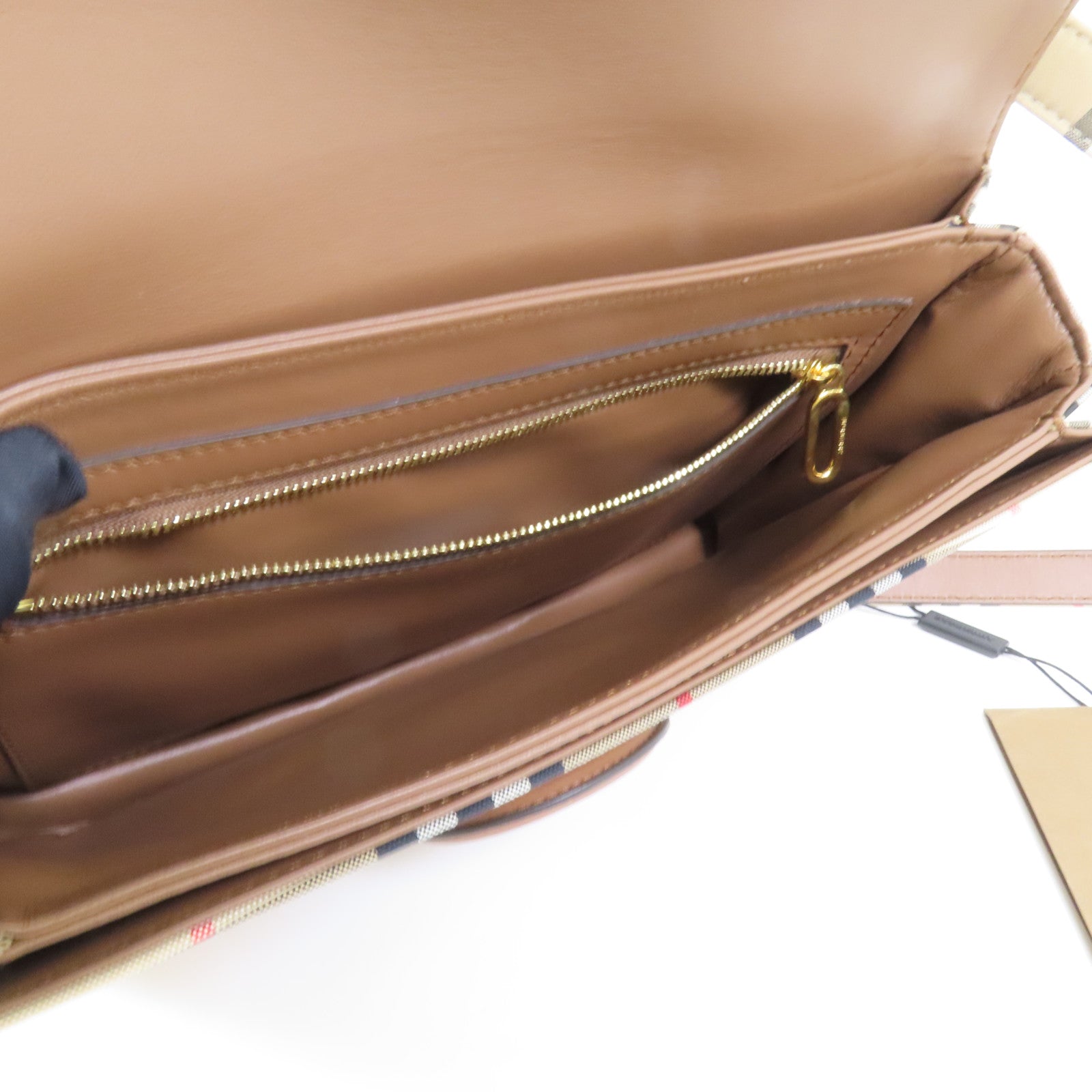 BURBERRY 牛皮皮革/帆布Shoulder Bag手挽肩背兩用袋