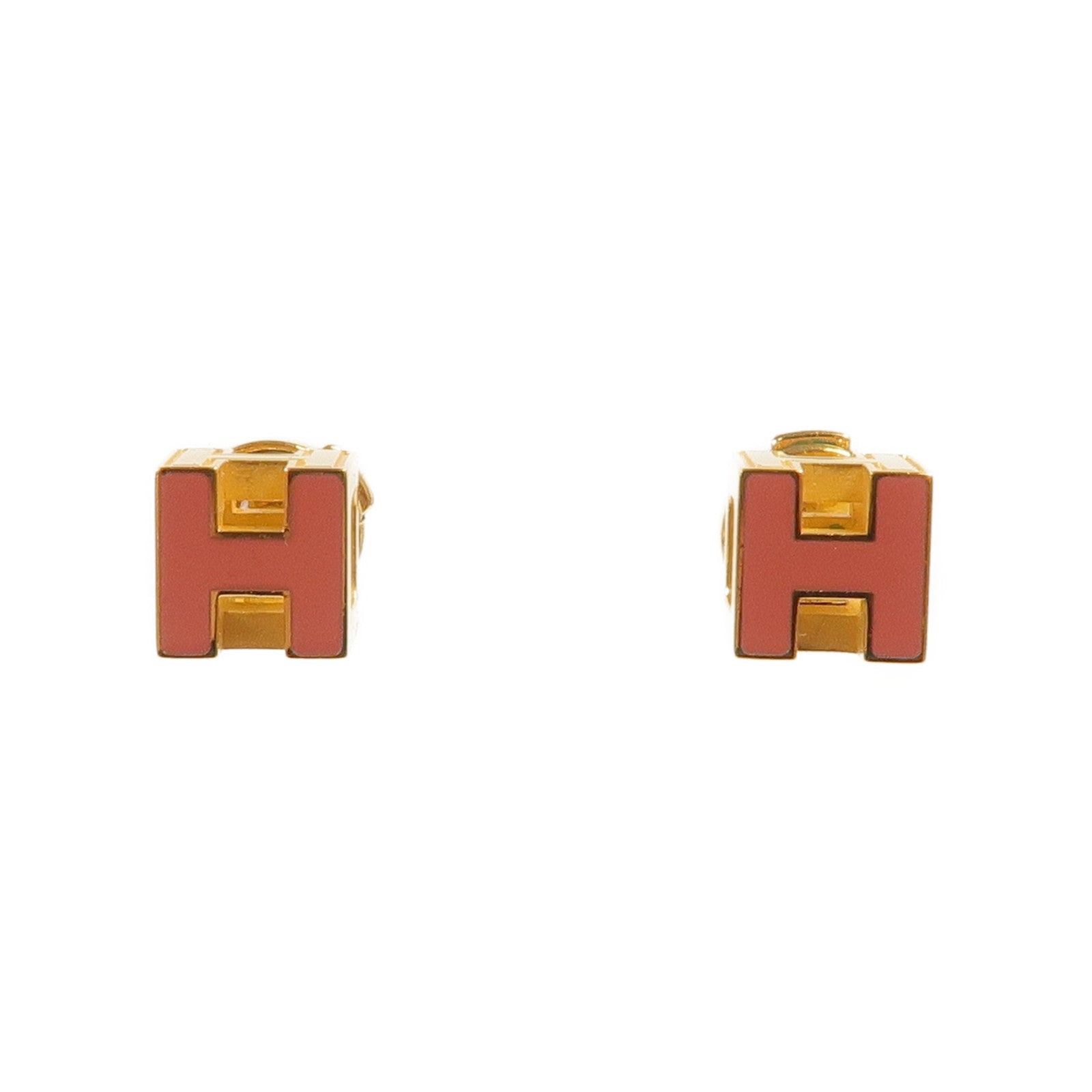 HERMES 金屬H Cube Earrings耳環