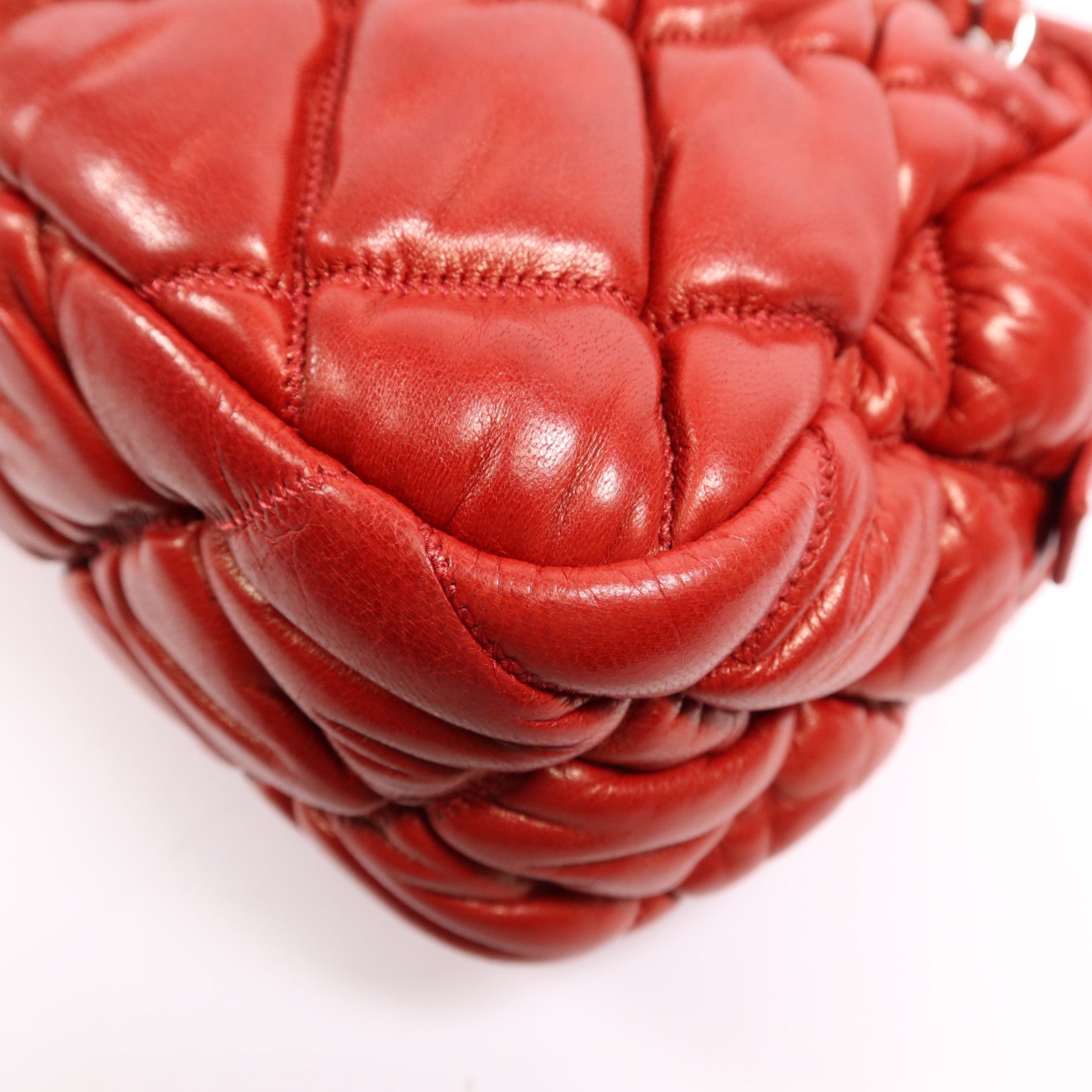 CHANEL 牛皮皮革Chain Shoulder Bag銀扣鏈帶肩背袋