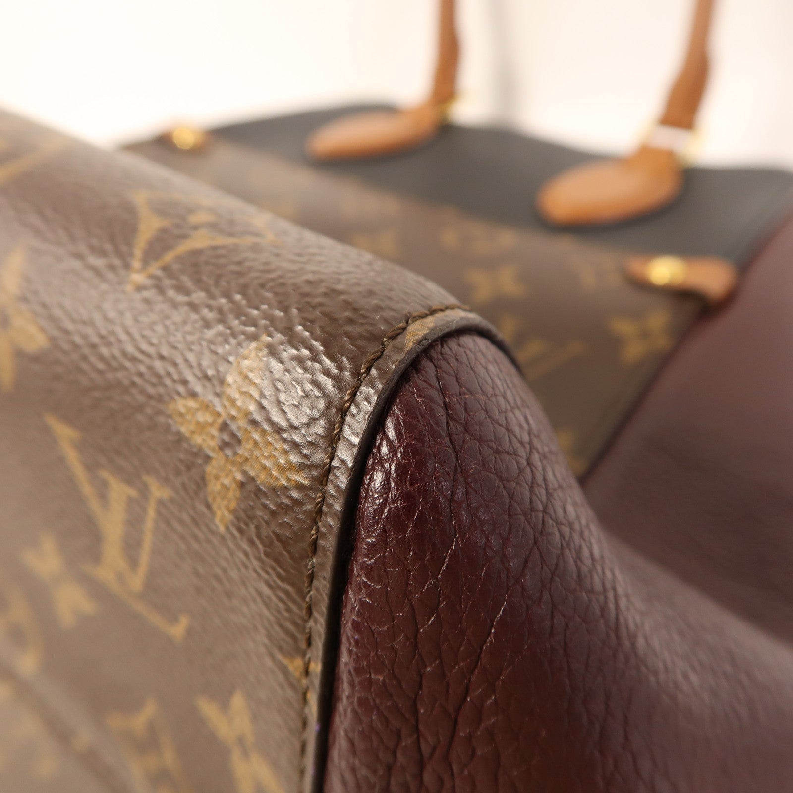 LOUIS VUITTON Monogram Fold Tote Mm金扣手挽肩背兩用袋