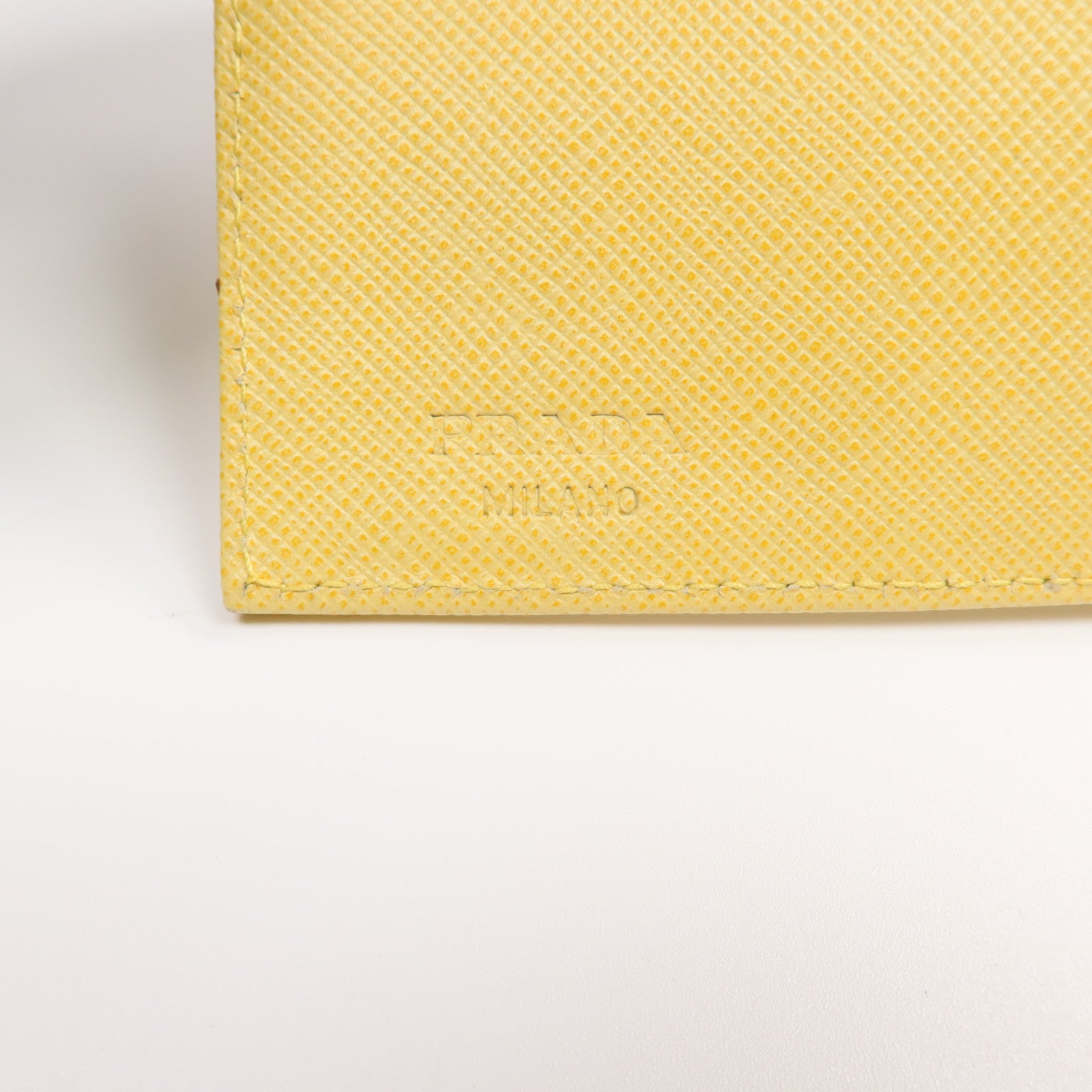 PRADA 尼龍/牛皮皮革Wallet金扣錢包