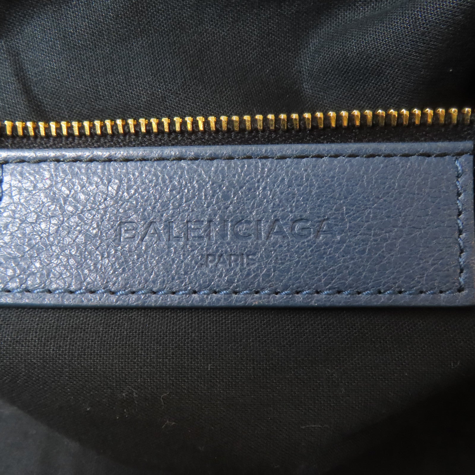 BALENCIAGA 牛皮皮革Part Time金扣手挽肩背兩用袋藍色