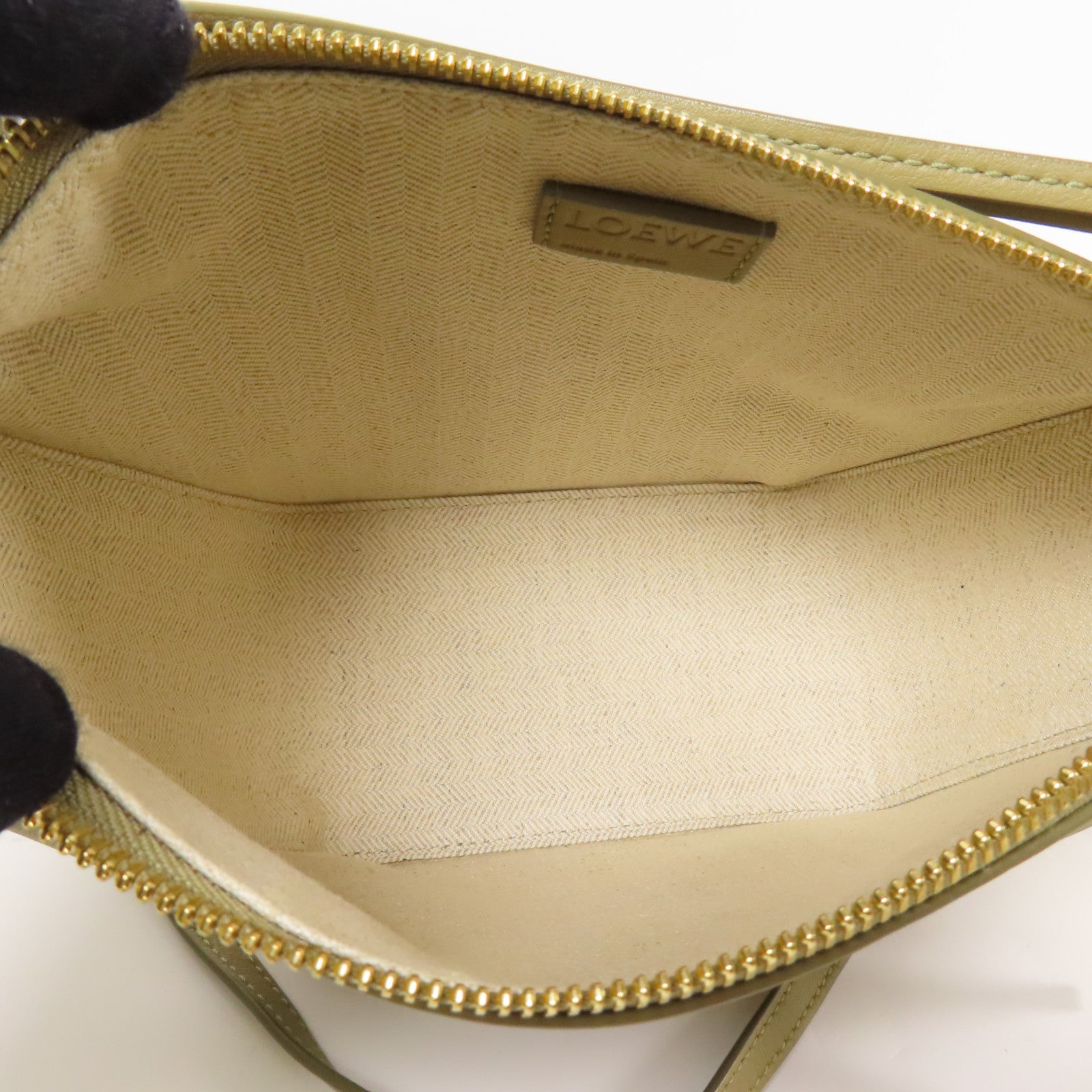 LOEWE 牛皮皮革Mini Hammock金扣手挽肩背兩用袋