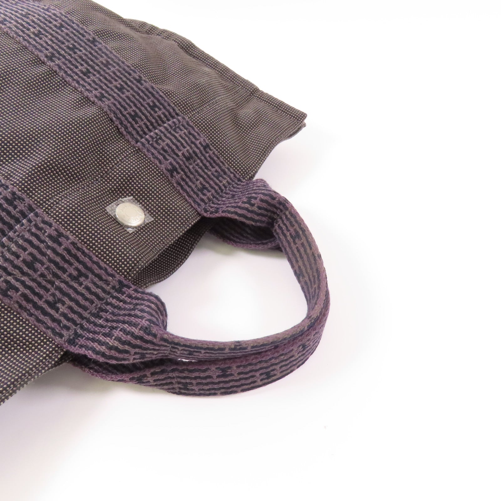 HERMES 帆布Herline PM銀扣手挽袋