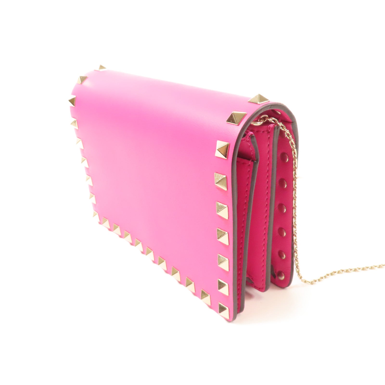 Valentino 牛皮皮革Rockstud鏈帶肩背袋