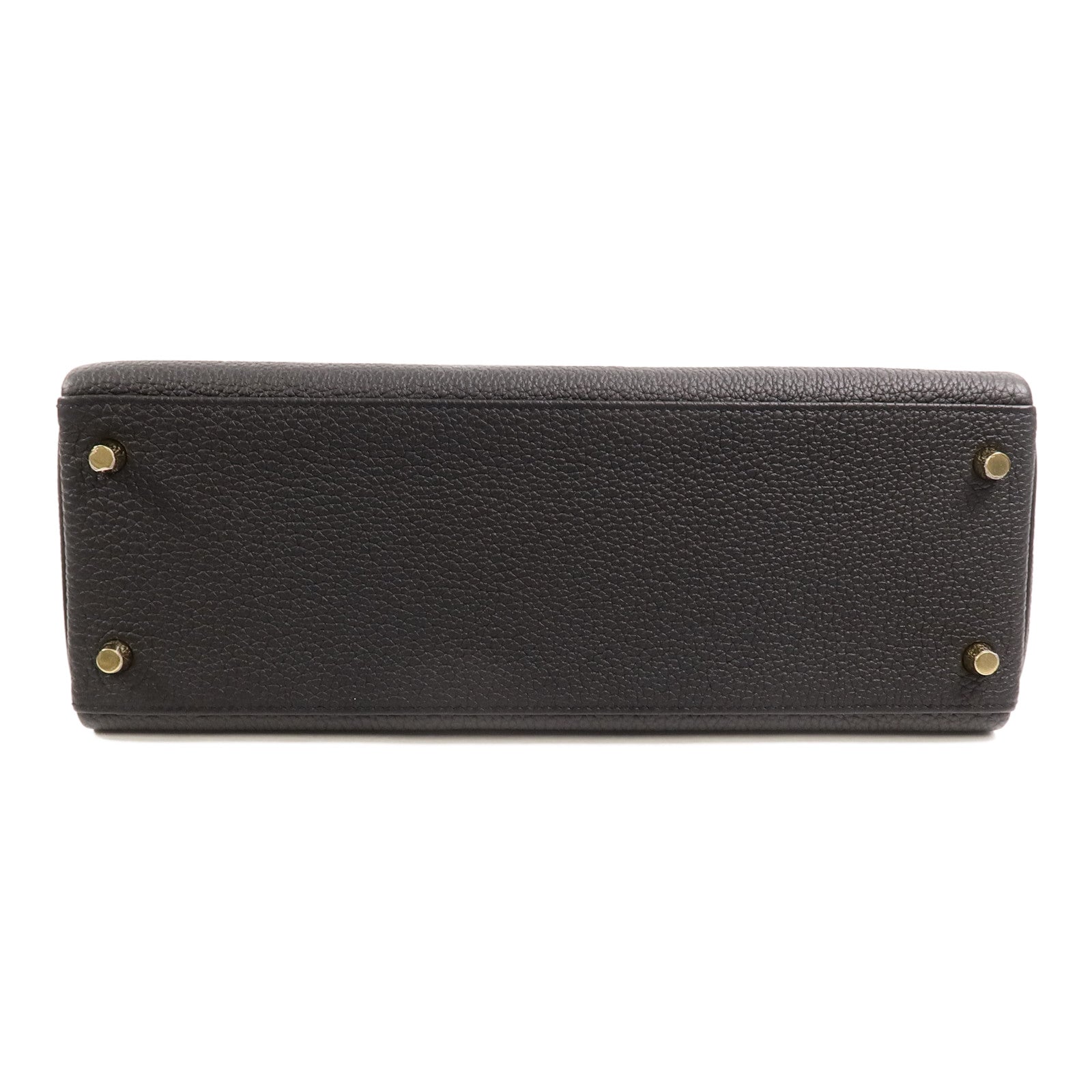 HERMES Togo/Croco皮革Kelly 32手挽肩背兩用袋Noir