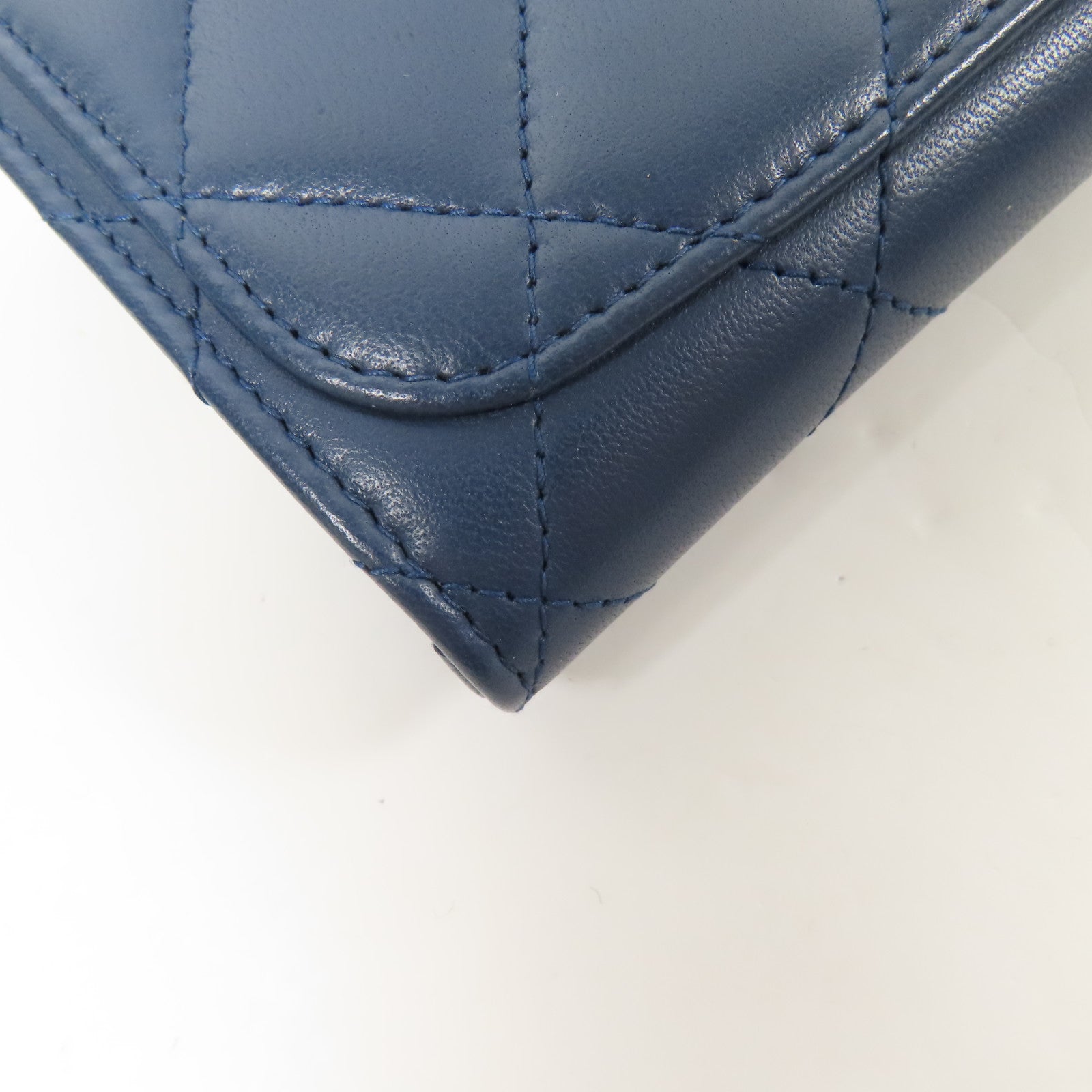 CHANEL 羊皮皮革Card Case銀扣卡片套