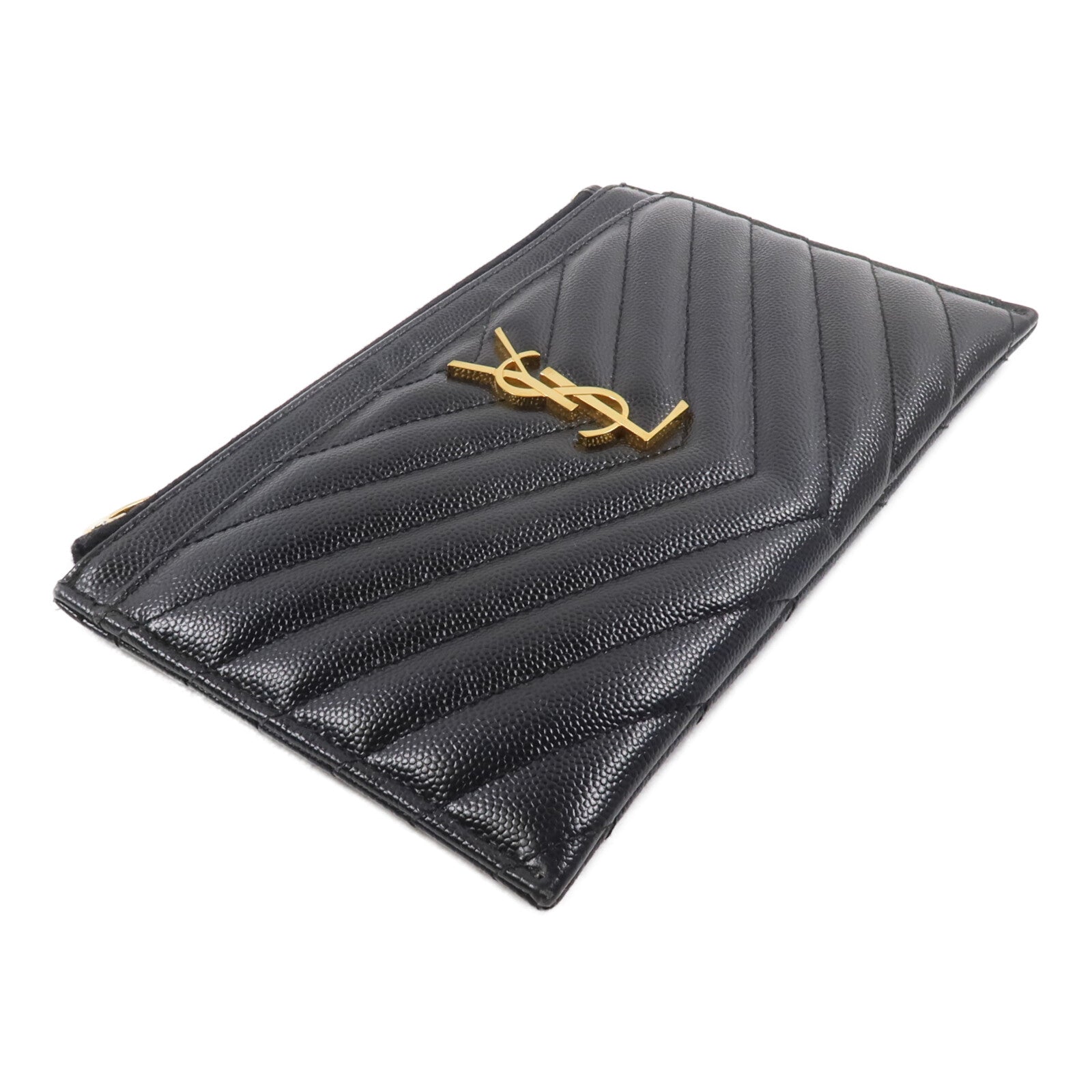 SAINT LAURENT 牛皮皮革Pouch手拿包