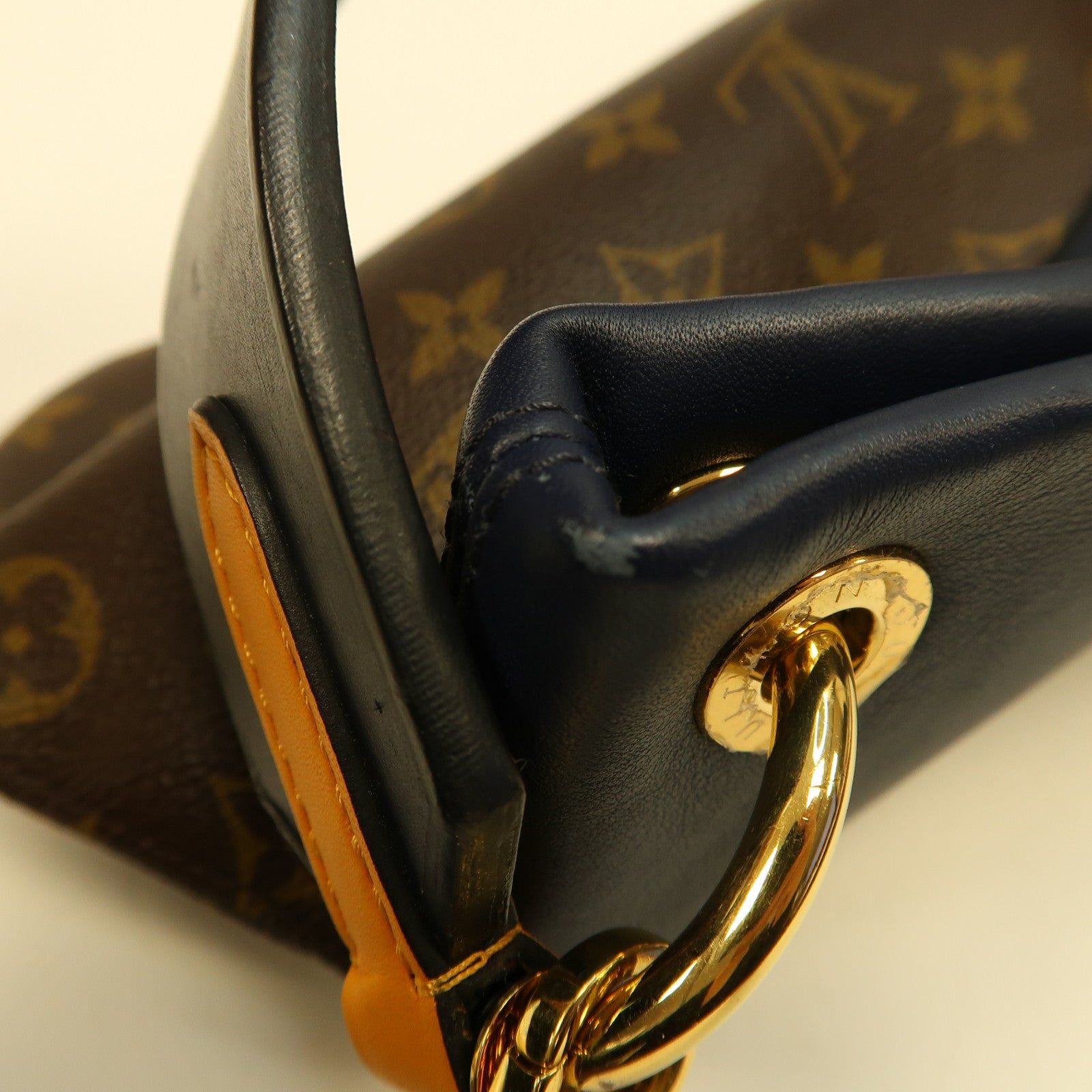 LOUIS VUITTON Monogram Tuileries Besace金扣手挽肩背兩用袋啡色/黑色