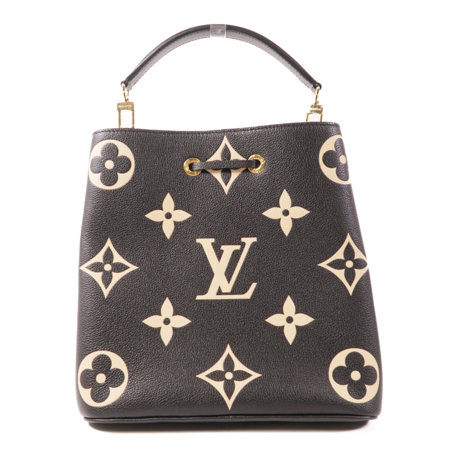 LOUIS VUITTON Monogram Empreinte Bicolor NeoNoe MM金扣手挽肩背兩用袋