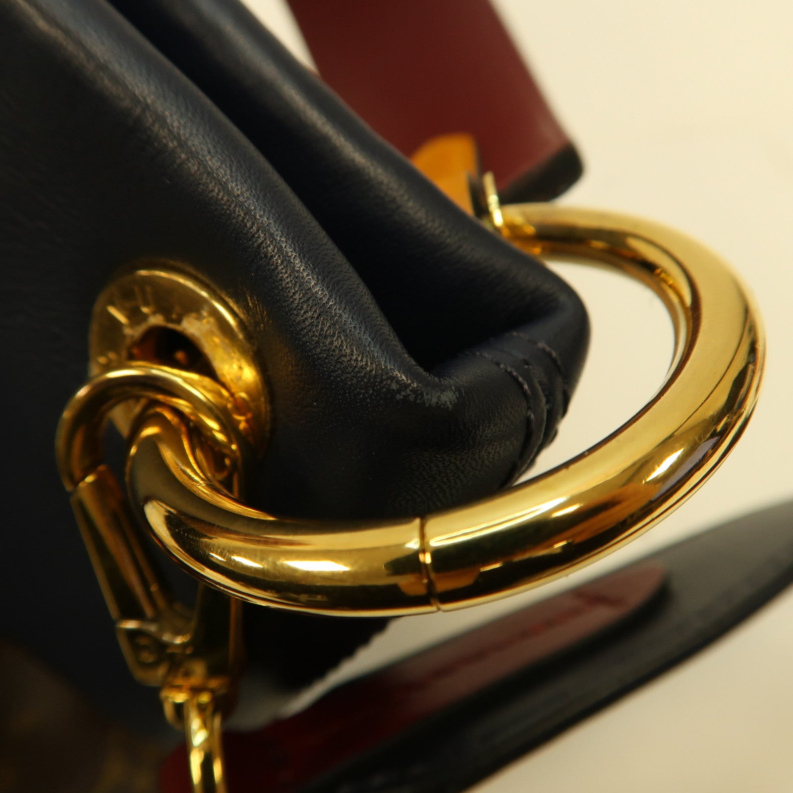 LOUIS VUITTON Monogram Tuileries Besace金扣手挽肩背兩用袋啡色/黑色