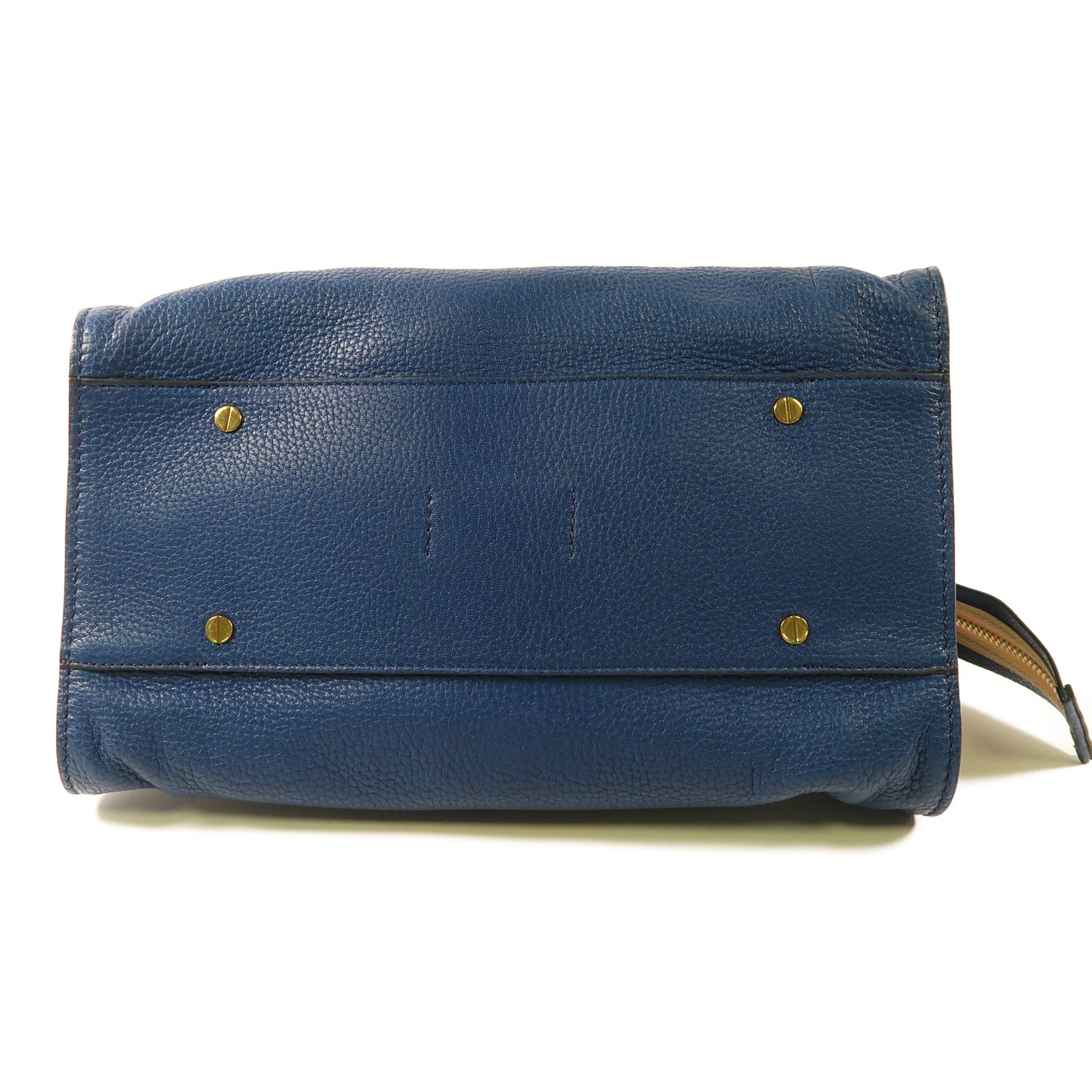 Chloe GHW 2 Way Shoulder Bag 3S1186 Calfskin Leather Blue