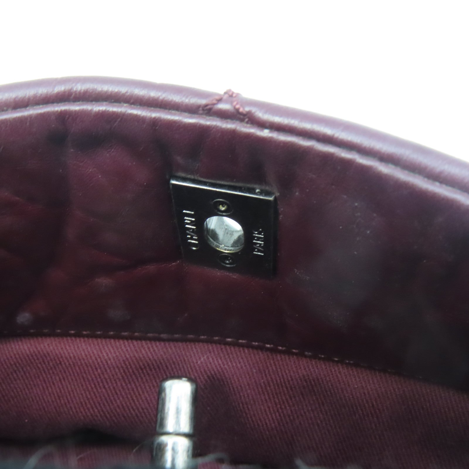 CHANEL 【激減優惠】菱格牛皮皮革Chain Shoulder Bag銀扣鏈帶肩背袋紅色