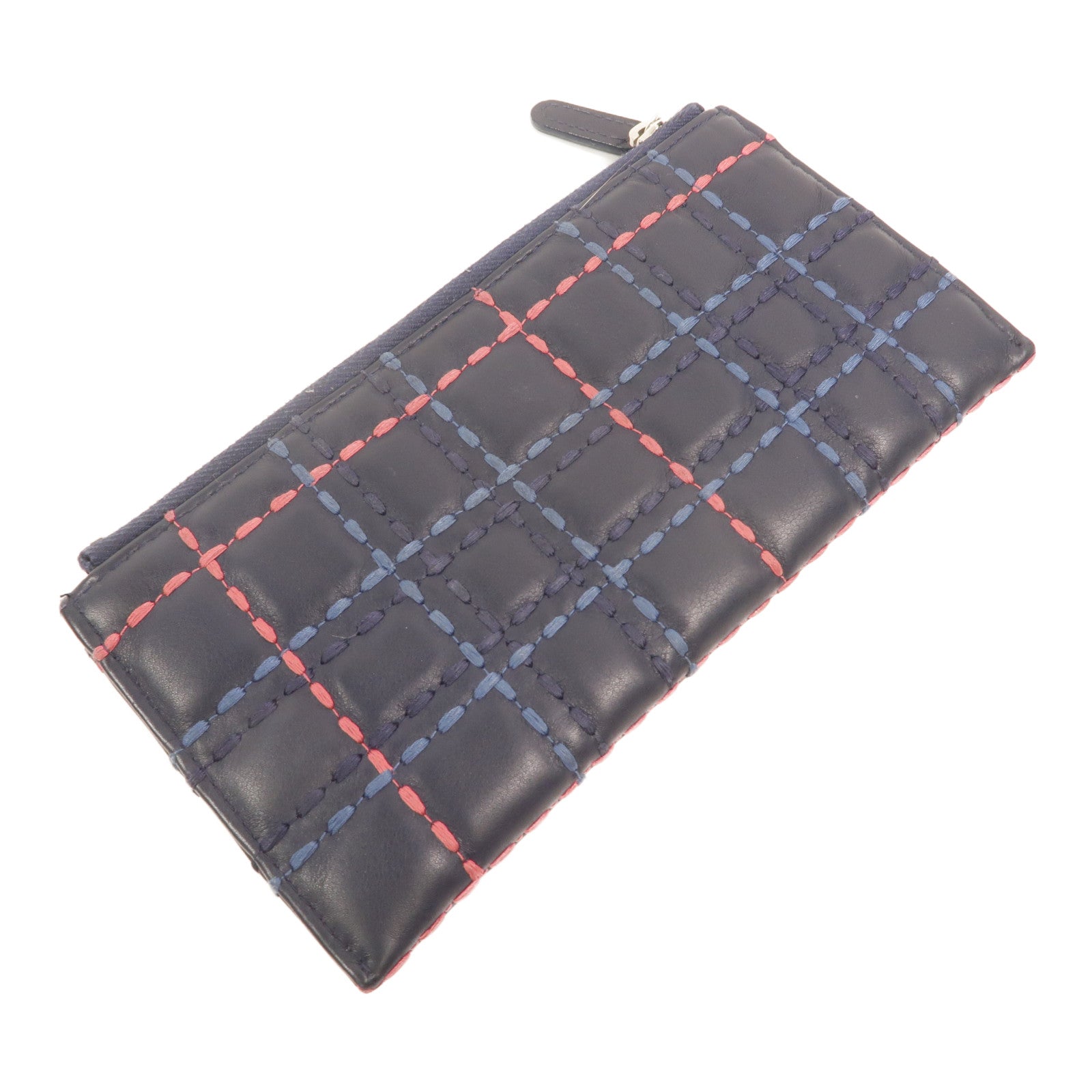 CHANEL 羊皮皮革Zipper long Wallet長錢包