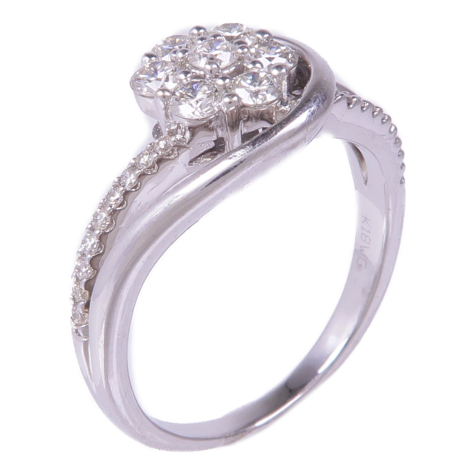 JEWELRY 【激減優惠】18K白金Diamond Ring鑽石戒指US#7