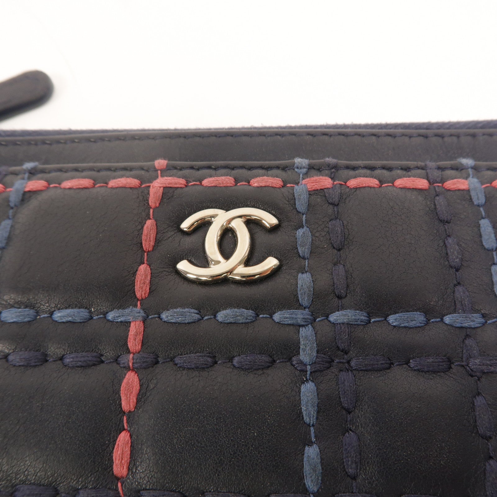 CHANEL 羊皮皮革Zipper long Wallet長錢包