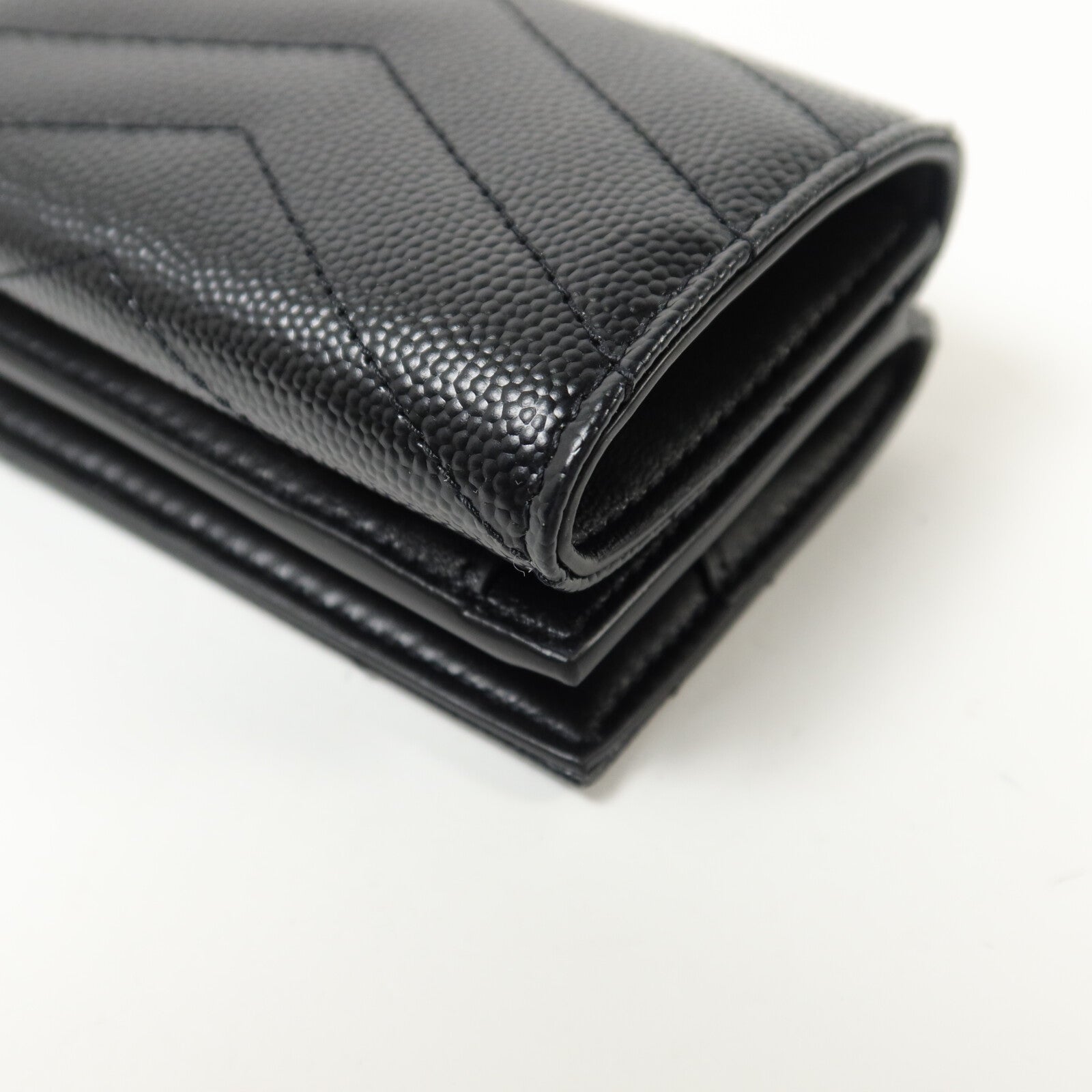 SAINT LAURENT 牛皮皮革Cassandre Matelasse Origami Tiny Wallet錢包